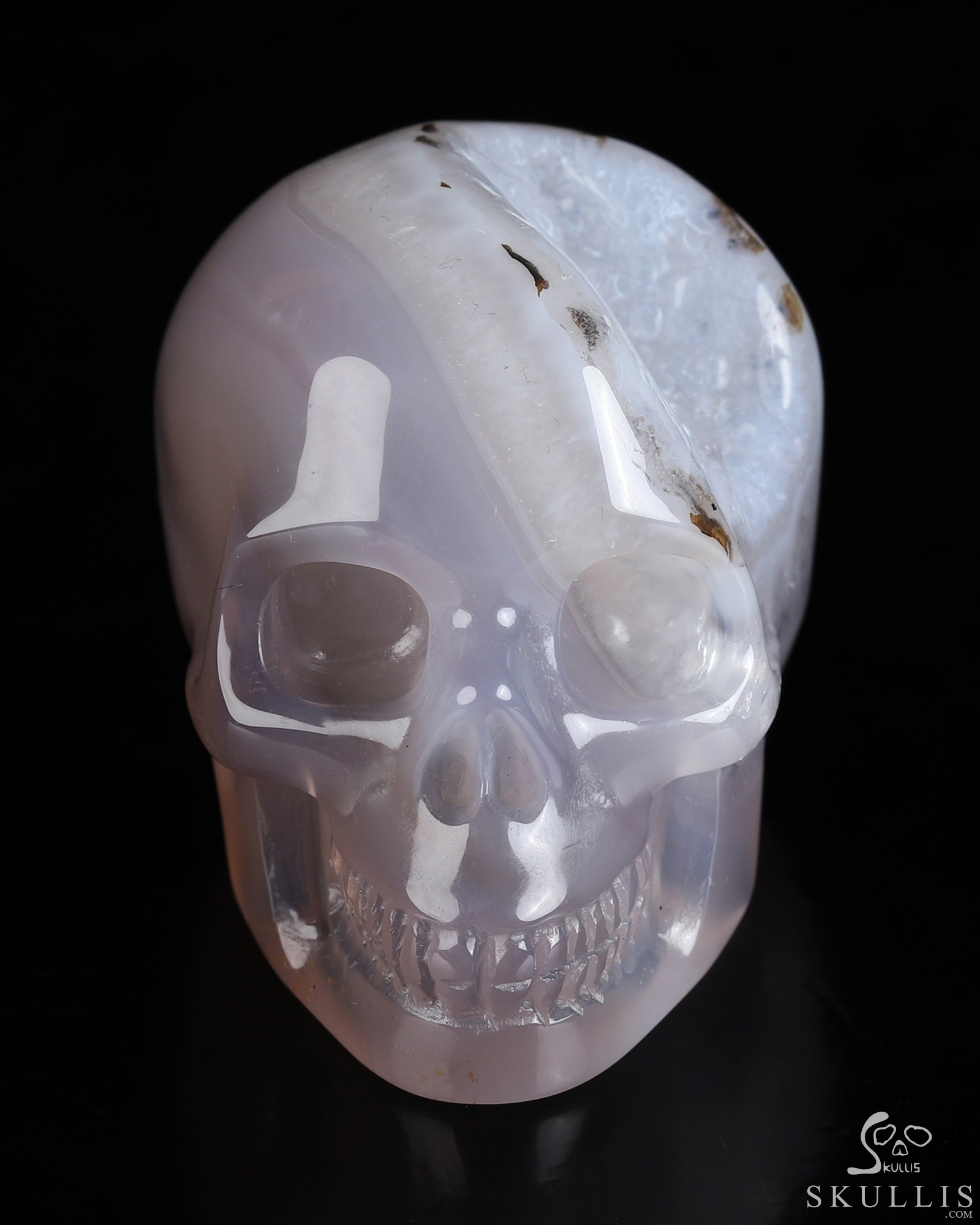 2.0" Agate Geode Hand Carved Crystal Skull, Realistic, Crystal Healing 2.0" Agate Geode Hand Carved Crystal Skull, Realistic, Crystal Healing