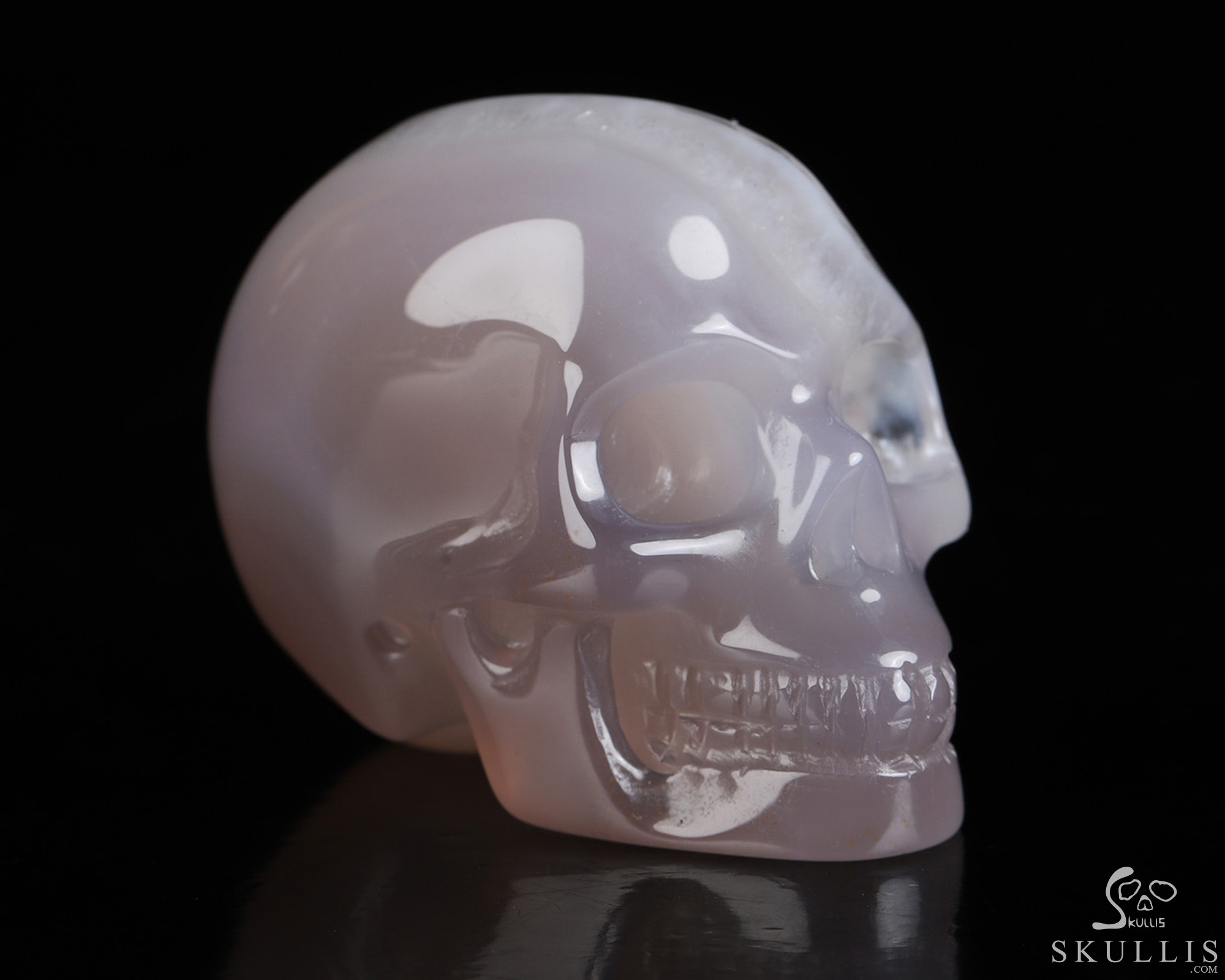 2.0" Agate Geode Hand Carved Crystal Skull, Realistic, Crystal Healing 2.0" Agate Geode Hand Carved Crystal Skull, Realistic, Crystal Healing