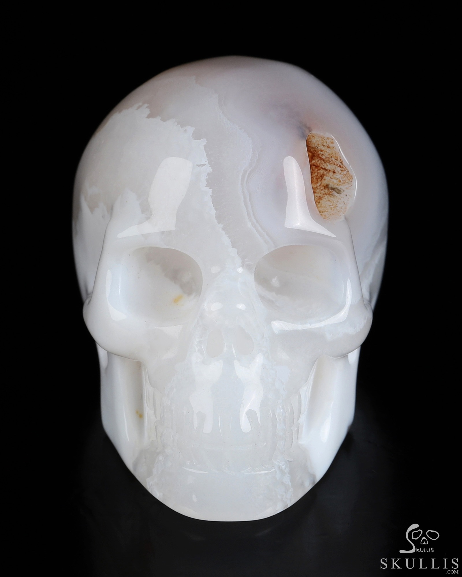 2.0" Agate Geode Hand Carved Crystal Skull, Realistic, Crystal Healing 2.0" Agate Geode Hand Carved Crystal Skull, Realistic, Crystal Healing