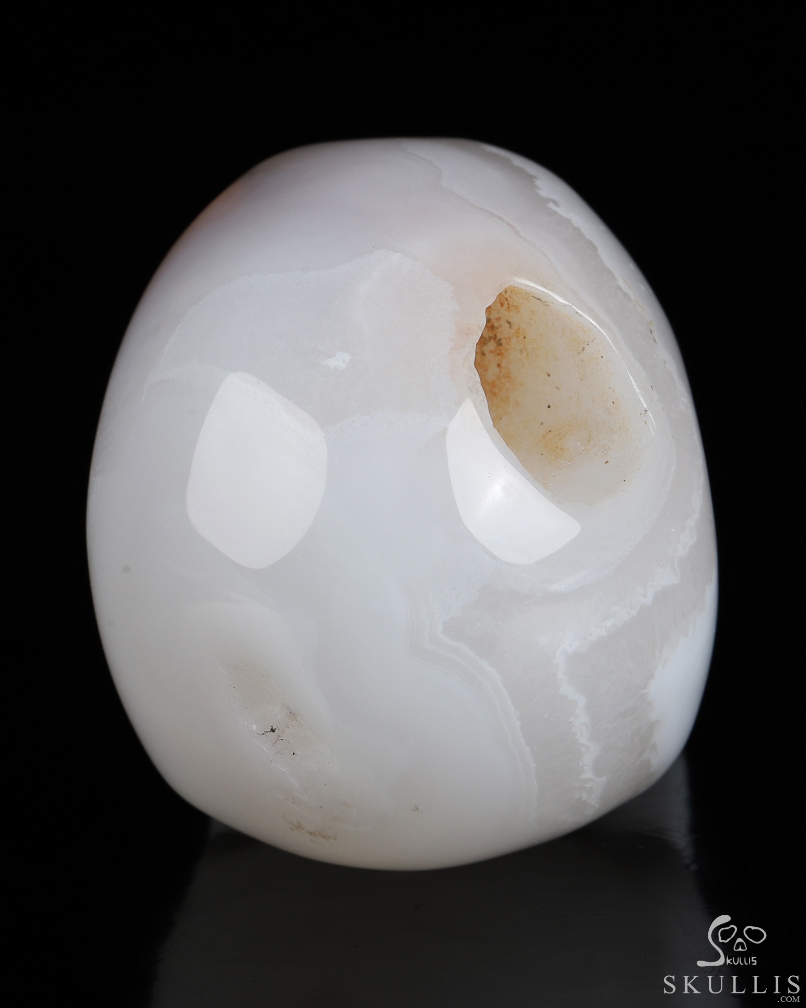 2.0" Agate Geode Hand Carved Crystal Skull, Realistic, Crystal Healing 2.0" Agate Geode Hand Carved Crystal Skull, Realistic, Crystal Healing