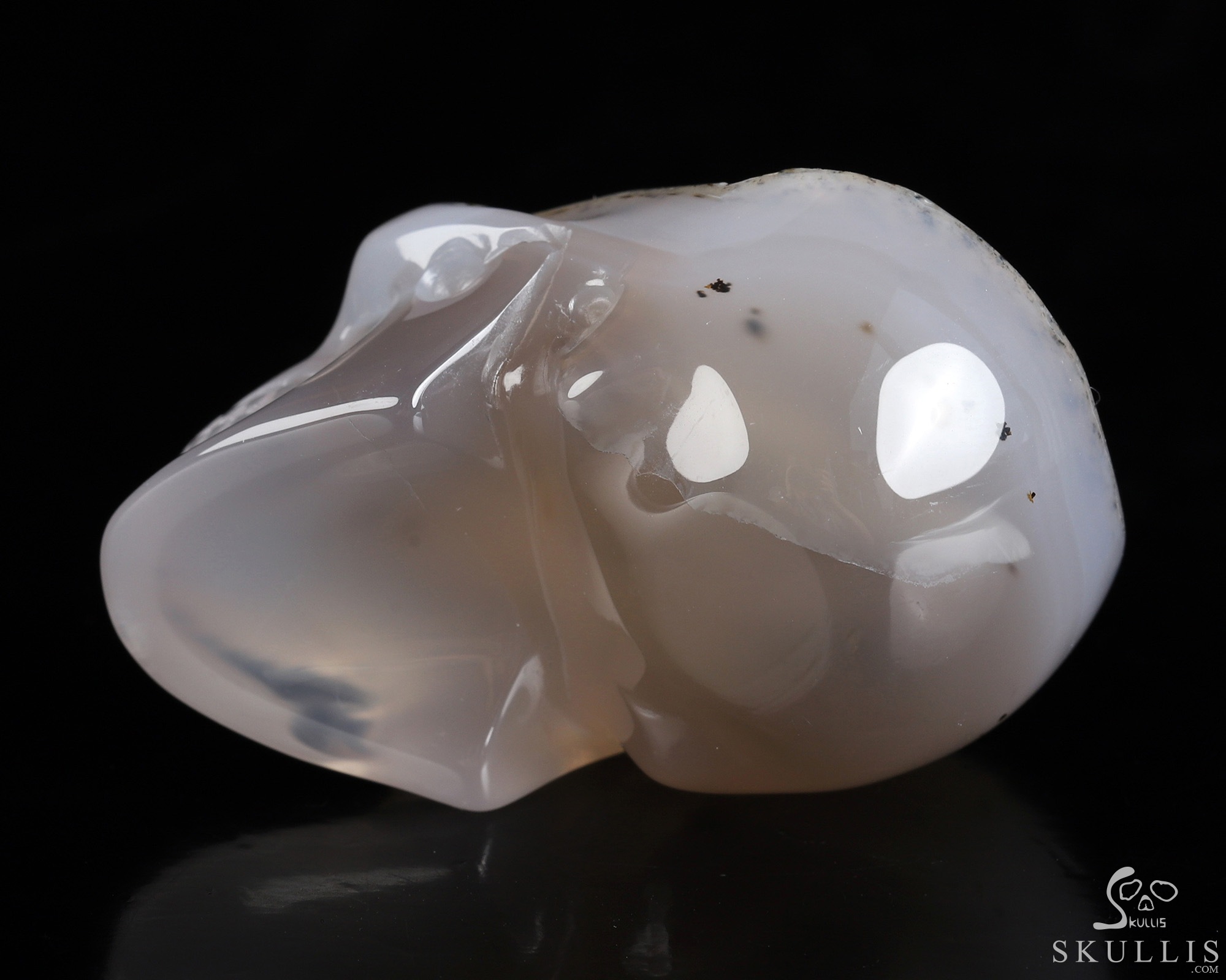 2.0" Agate Geode Hand Carved Crystal Skull, Realistic, Crystal Healing 2.0" Agate Geode Hand Carved Crystal Skull, Realistic, Crystal Healing