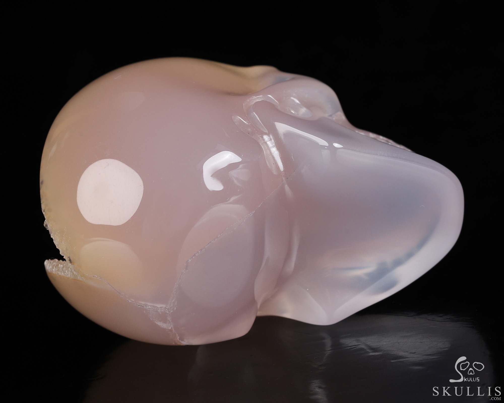 2.0" Agate Geode Hand Carved Crystal Skull, Realistic, Crystal Healing 2.0" Agate Geode Hand Carved Crystal Skull, Realistic, Crystal Healing