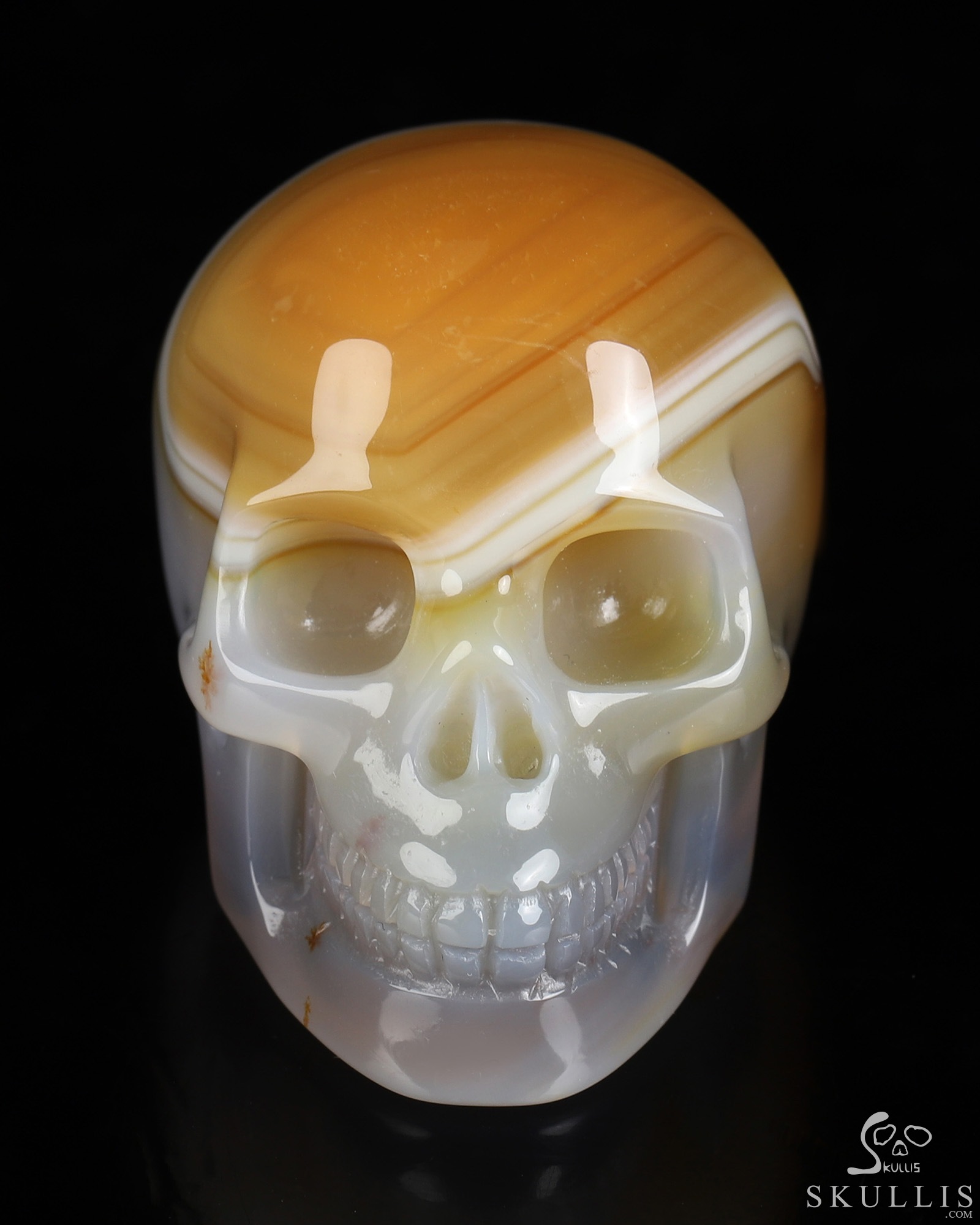 2.0" Banded Agate Hand Carved Crystal Skull, Realistic, Crystal Healing 2.0" Banded Agate Hand Carved Crystal Skull, Realistic, Crystal Healing