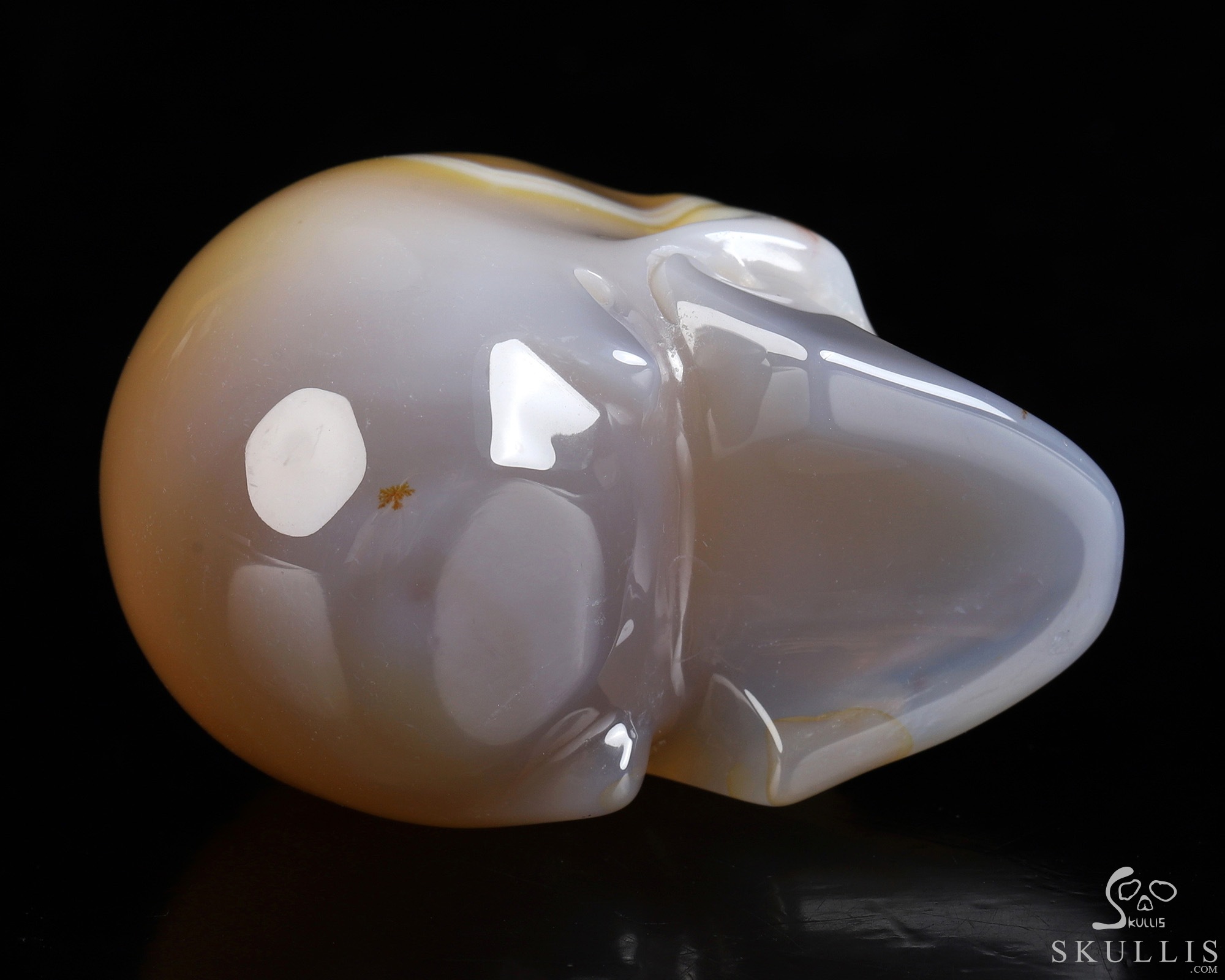 2.0" Banded Agate Hand Carved Crystal Skull, Realistic, Crystal Healing 2.0" Banded Agate Hand Carved Crystal Skull, Realistic, Crystal Healing