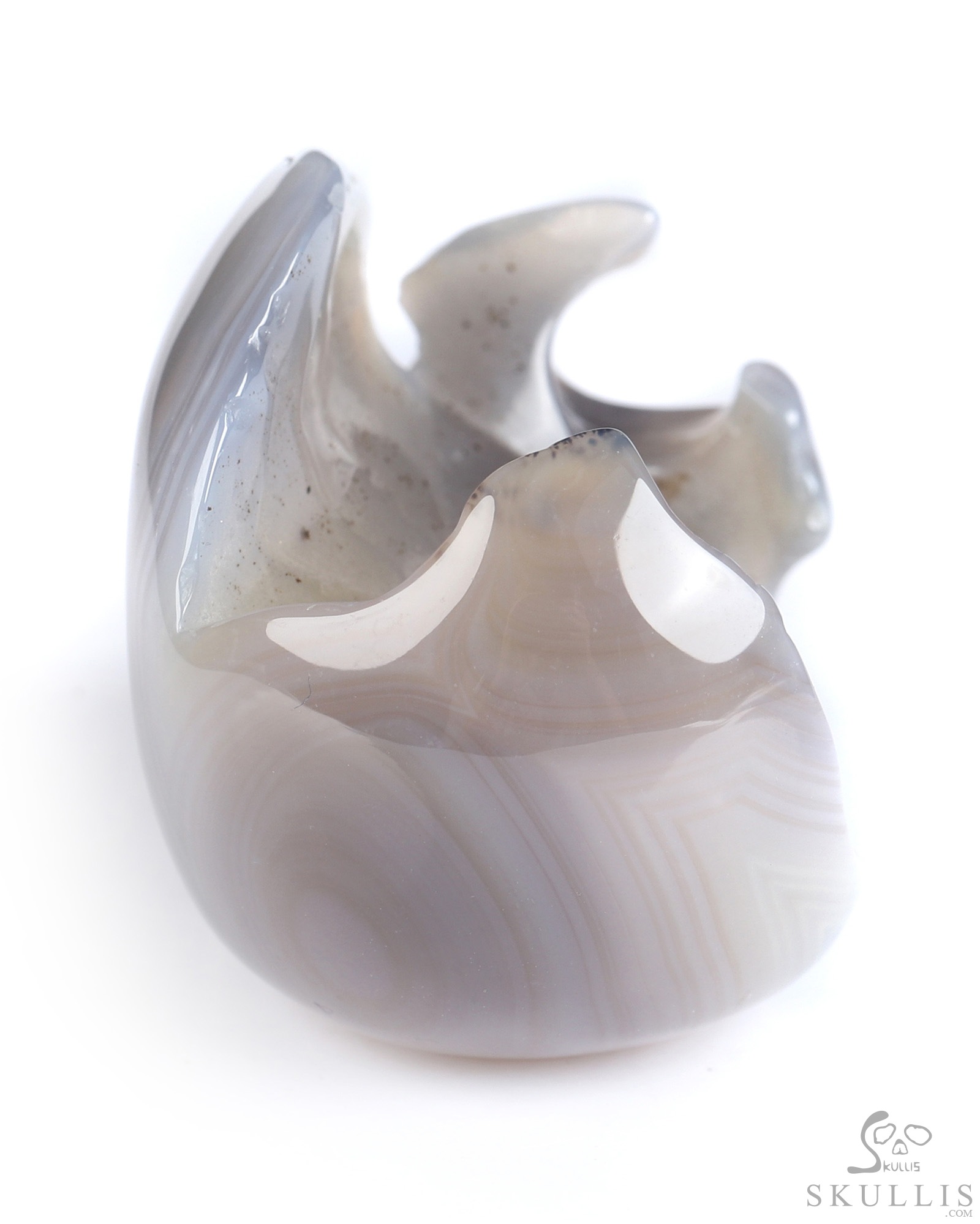2.0" Agate Geode Hand Carved Crystal Skull, Realistic, Crystal Healing 2.0" Agate Geode Hand Carved Crystal Skull, Realistic, Crystal Healing
