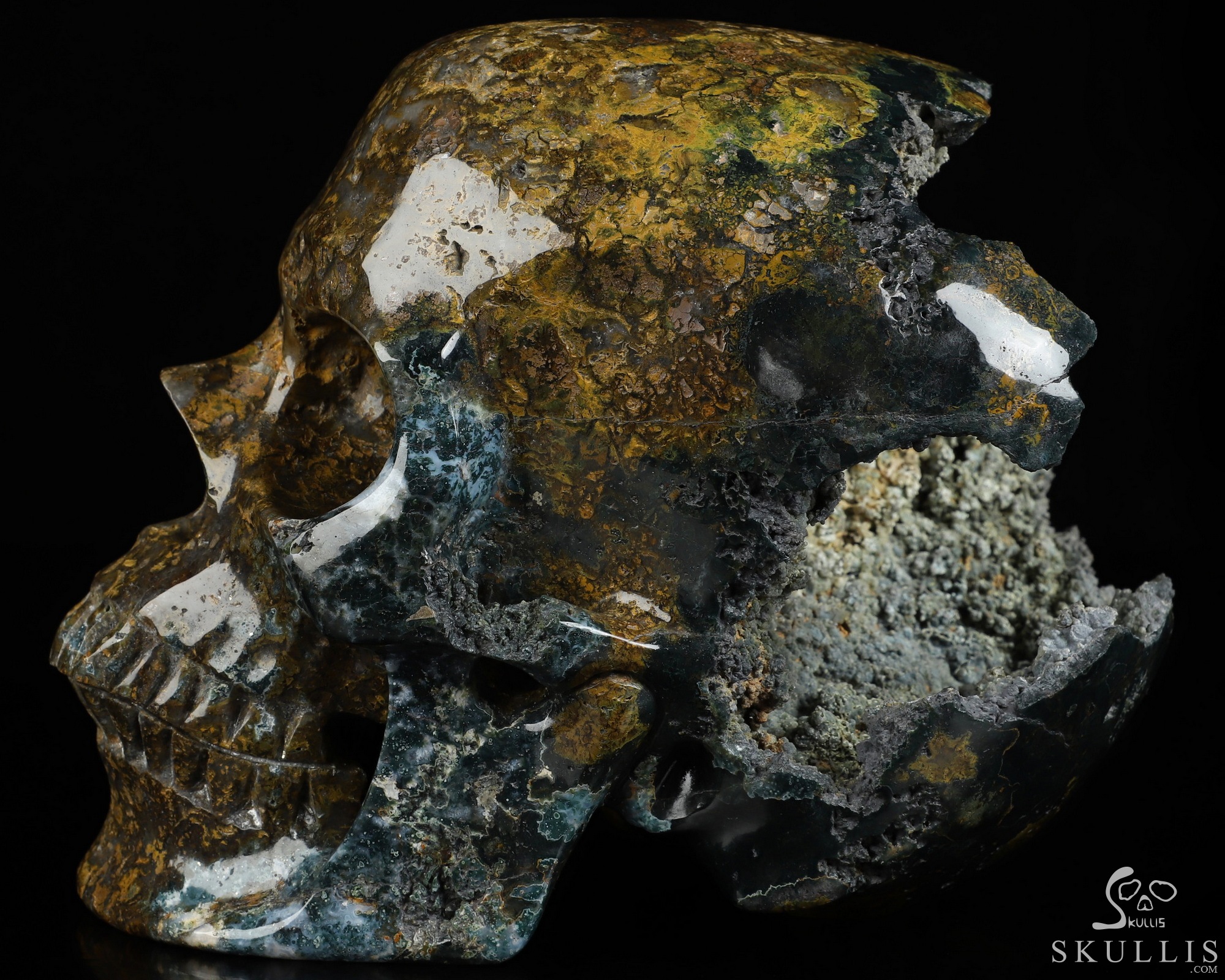 Lifesized 6.7" Ocean Jasper Hand Carved Crystal Skull, Super Realistic, Crystal Healing Lifesized 6.7" Ocean Jasper Hand Carved Crystal Skull, Super Realistic, Crystal Healing