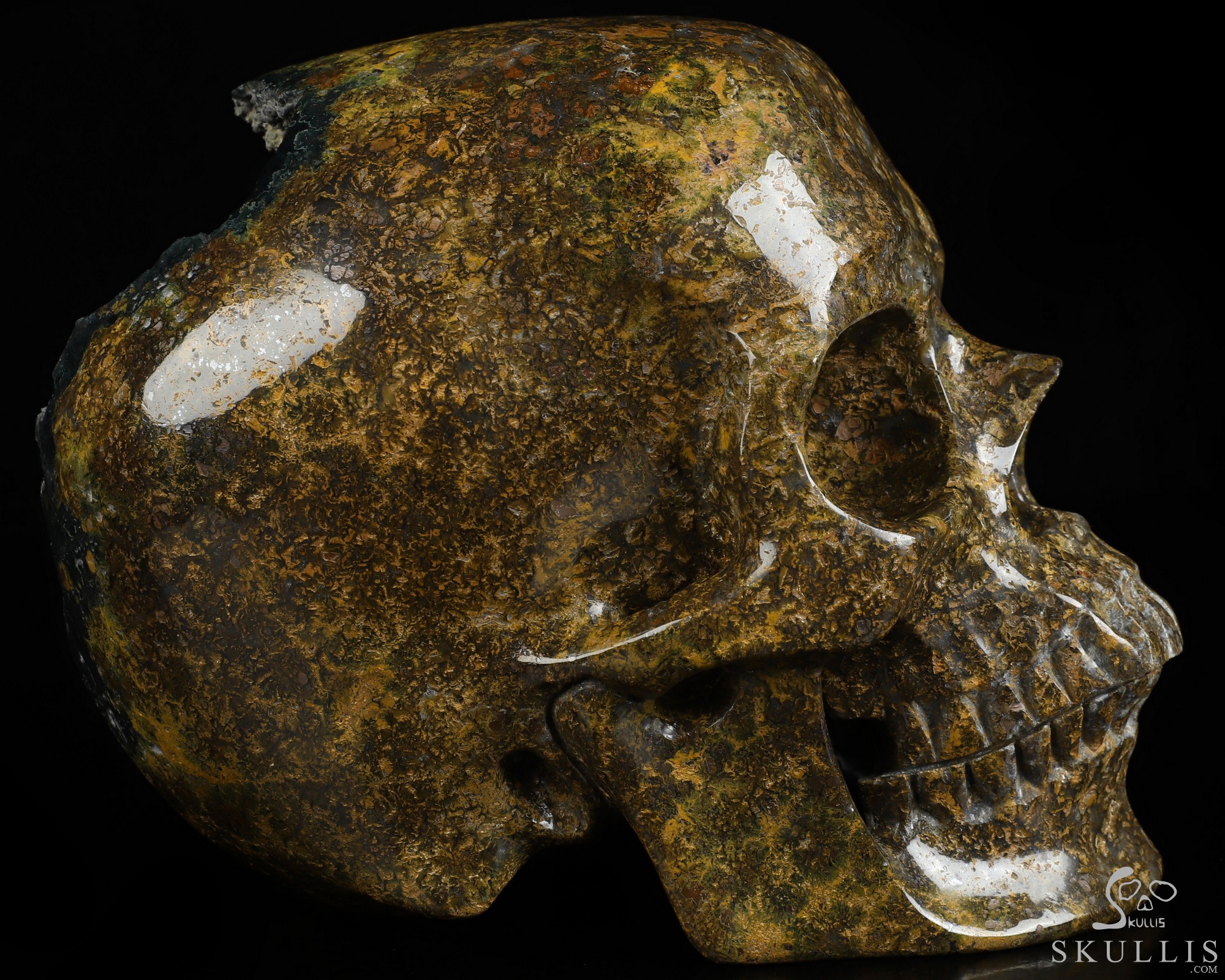 Lifesized 6.7" Ocean Jasper Hand Carved Crystal Skull, Super Realistic, Crystal Healing Lifesized 6.7" Ocean Jasper Hand Carved Crystal Skull, Super Realistic, Crystal Healing