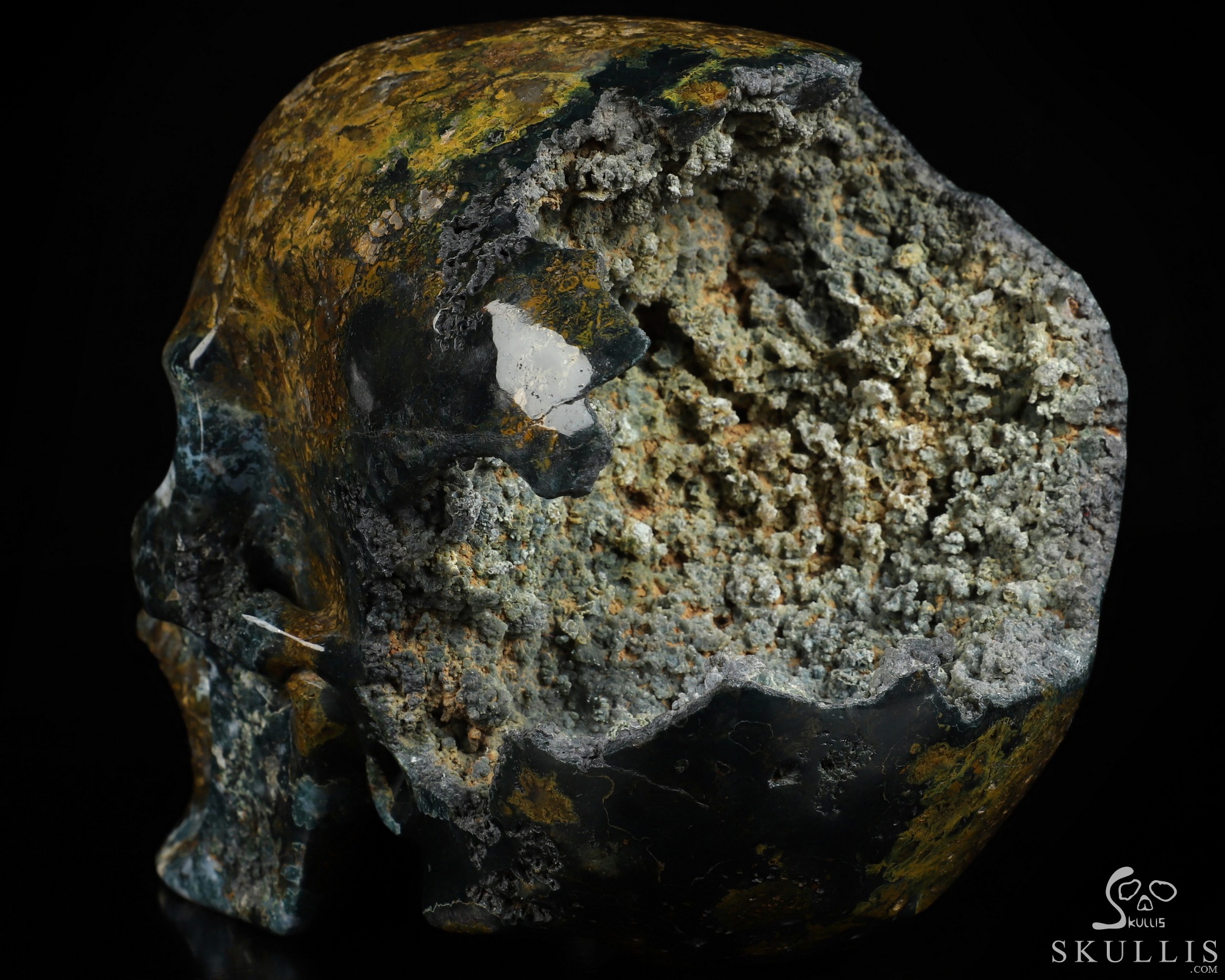Lifesized 6.7" Ocean Jasper Hand Carved Crystal Skull, Super Realistic, Crystal Healing Lifesized 6.7" Ocean Jasper Hand Carved Crystal Skull, Super Realistic, Crystal Healing