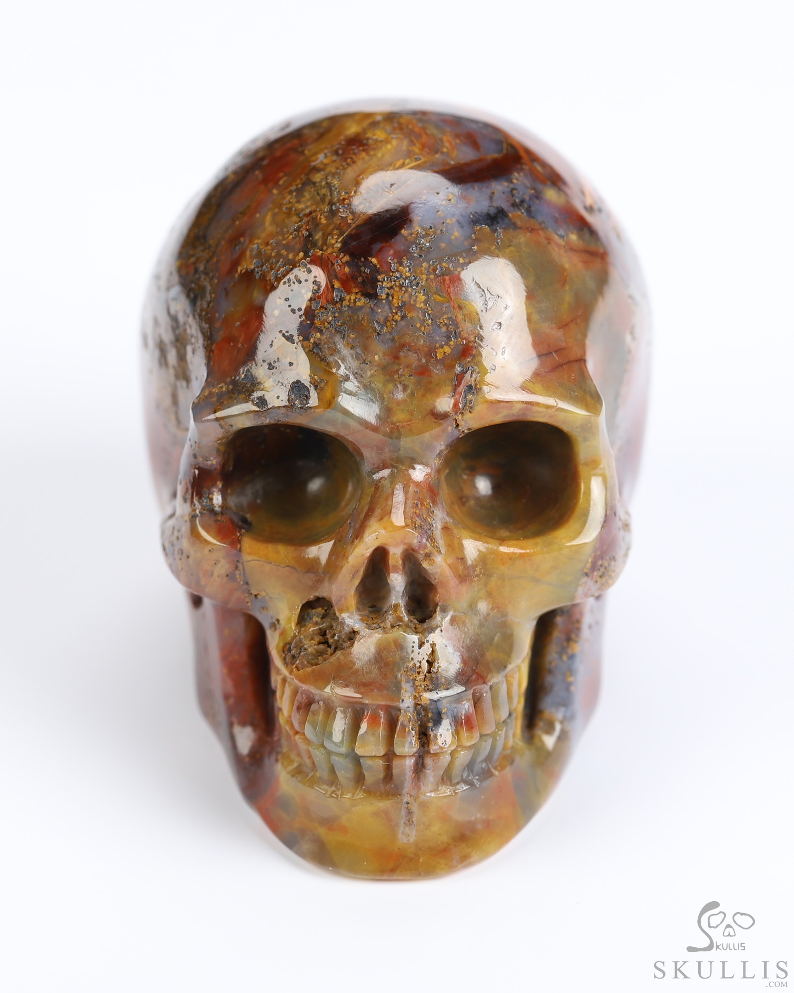 2.0" Pietersite Hand Carved Crystal Skull, Realistic, Crystal Healing 2.0" Pietersite Hand Carved Crystal Skull, Realistic, Crystal Healing