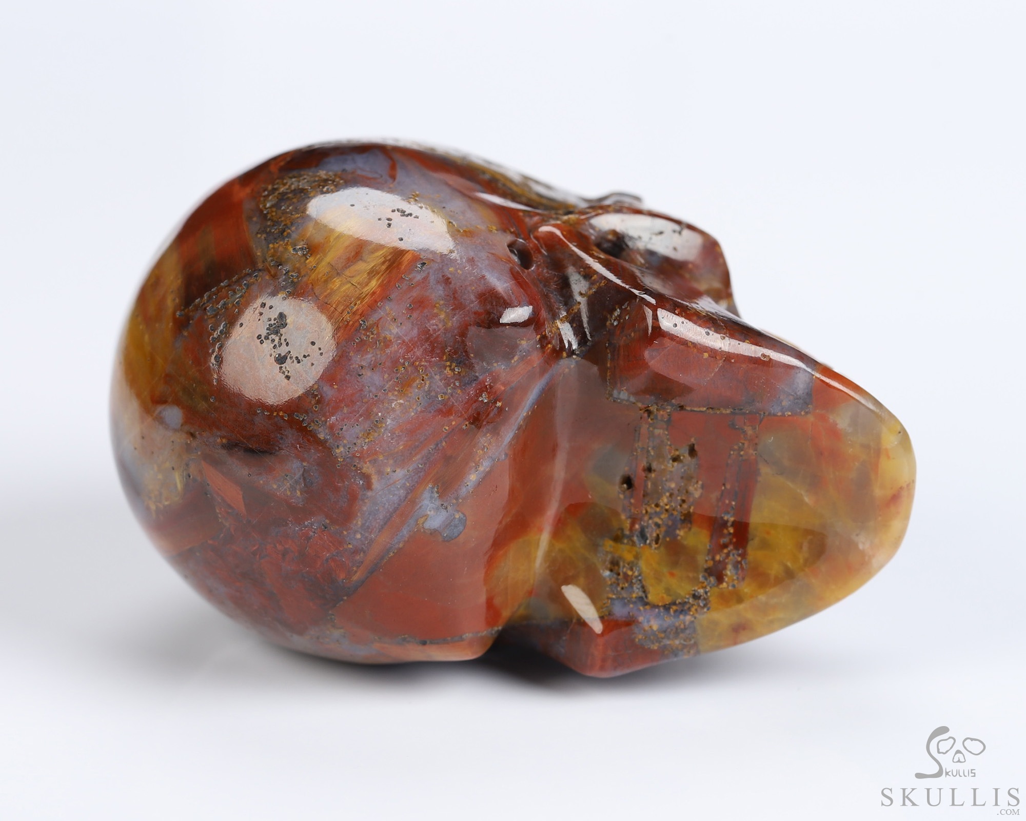 2.0" Pietersite Hand Carved Crystal Skull, Realistic, Crystal Healing 2.0" Pietersite Hand Carved Crystal Skull, Realistic, Crystal Healing