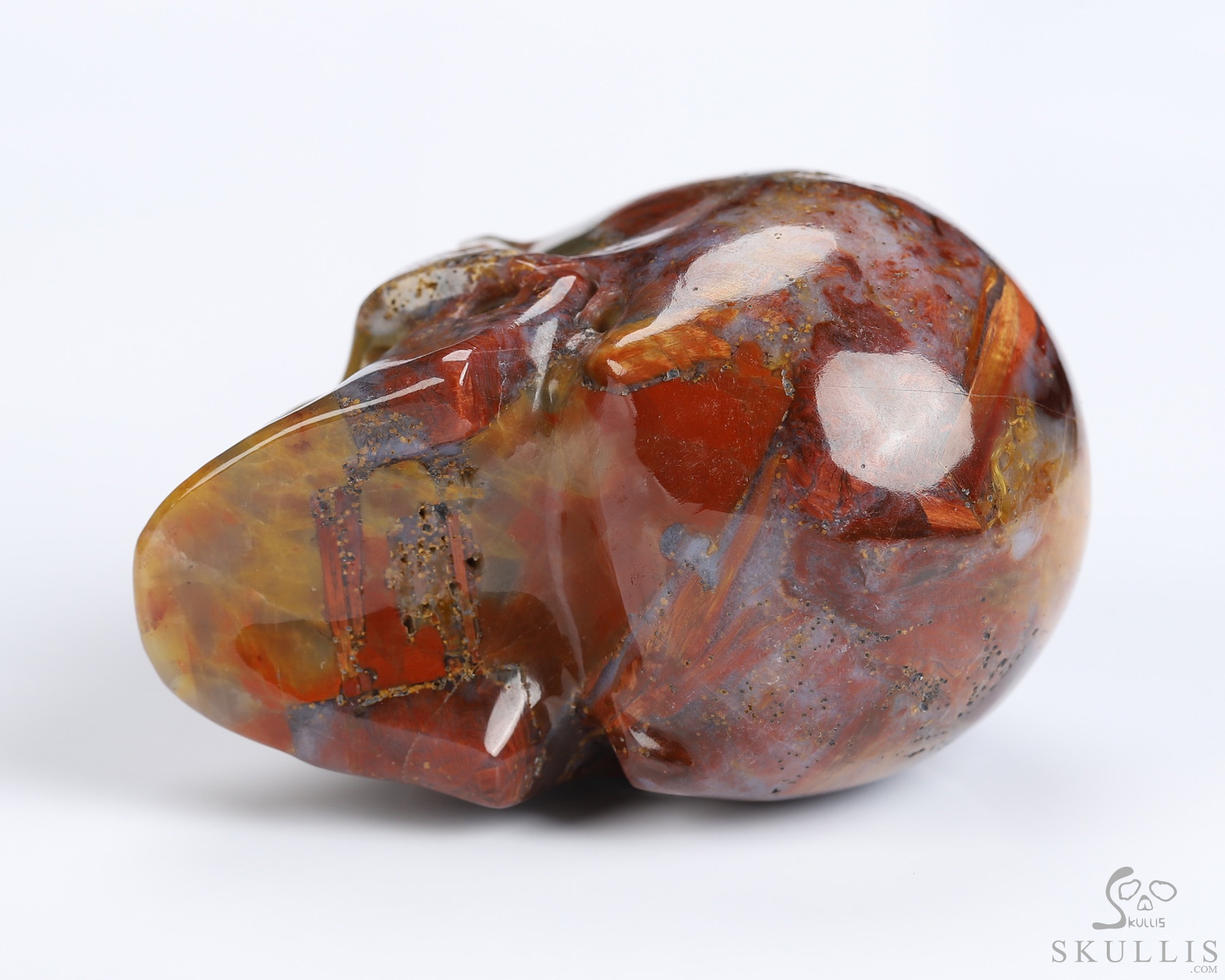 2.0" Pietersite Hand Carved Crystal Skull, Realistic, Crystal Healing 2.0" Pietersite Hand Carved Crystal Skull, Realistic, Crystal Healing