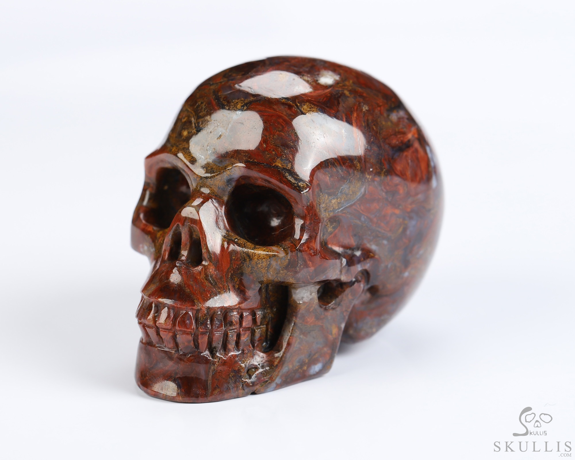 2.0" Pietersite Hand Carved Crystal Skull, Realistic, Crystal Healing 2.0" Pietersite Hand Carved Crystal Skull, Realistic, Crystal Healing