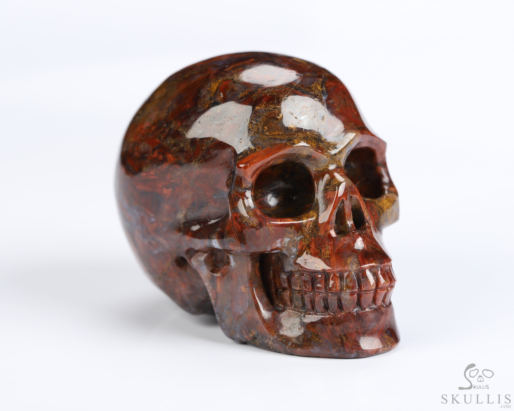 2.0" Pietersite Hand Carved Crystal Skull, Realistic, Crystal Healing 2.0" Pietersite Hand Carved Crystal Skull, Realistic, Crystal Healing