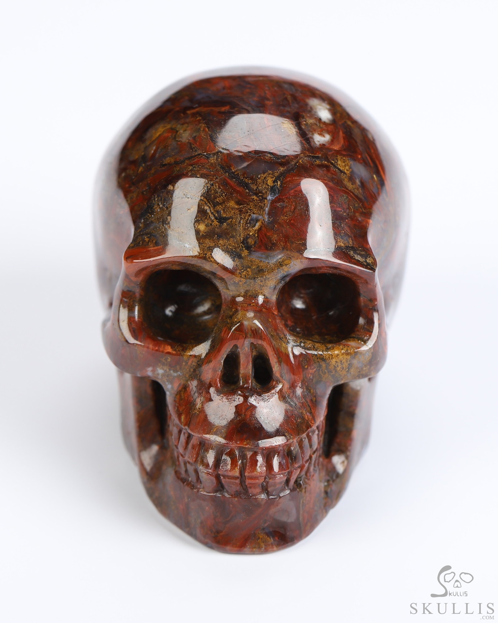 2.0" Pietersite Hand Carved Crystal Skull, Realistic, Crystal Healing 2.0" Pietersite Hand Carved Crystal Skull, Realistic, Crystal Healing