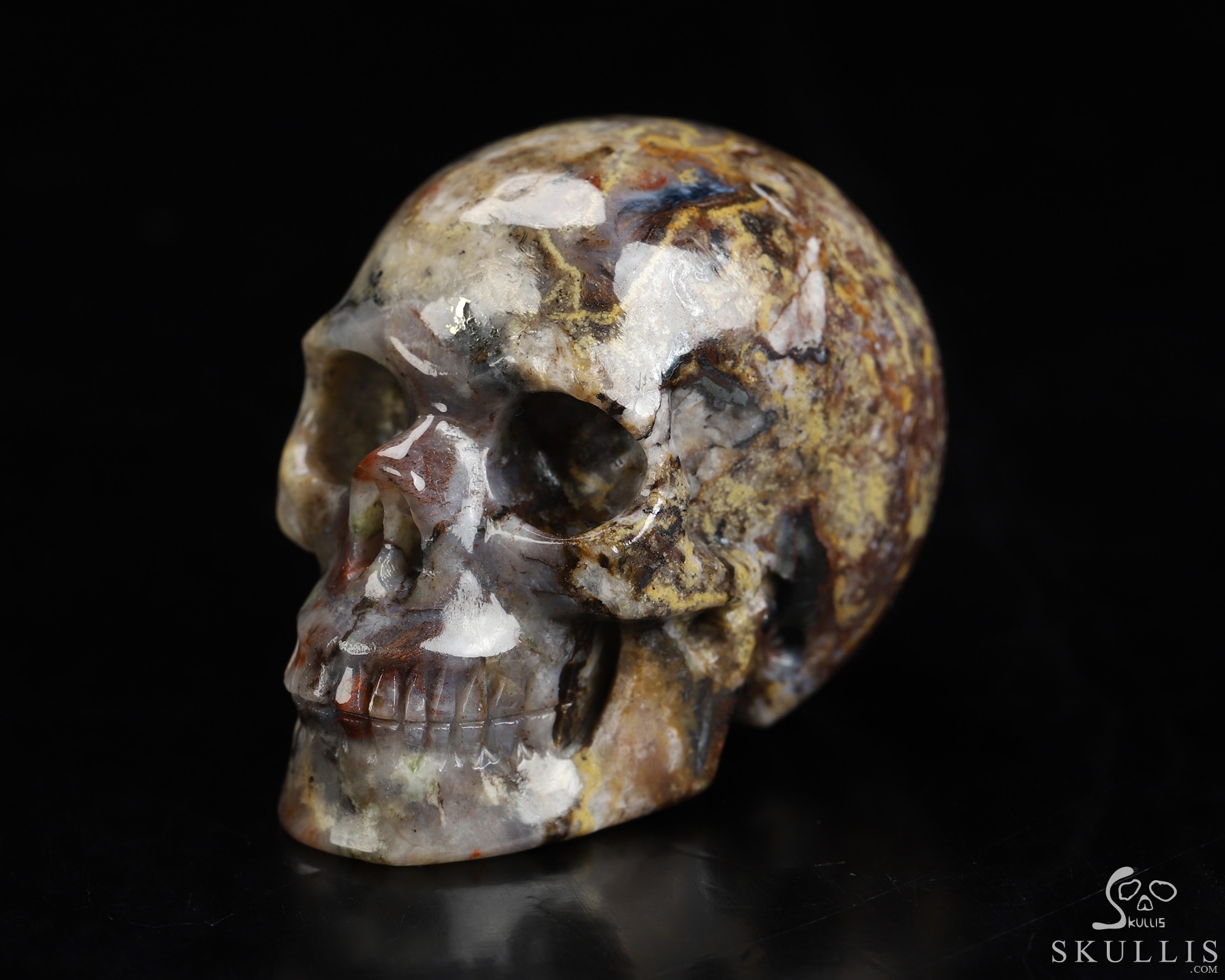 2.0" Pietersite Hand Carved Crystal Skull, Realistic, Crystal Healing 2.0" Pietersite Hand Carved Crystal Skull, Realistic, Crystal Healing