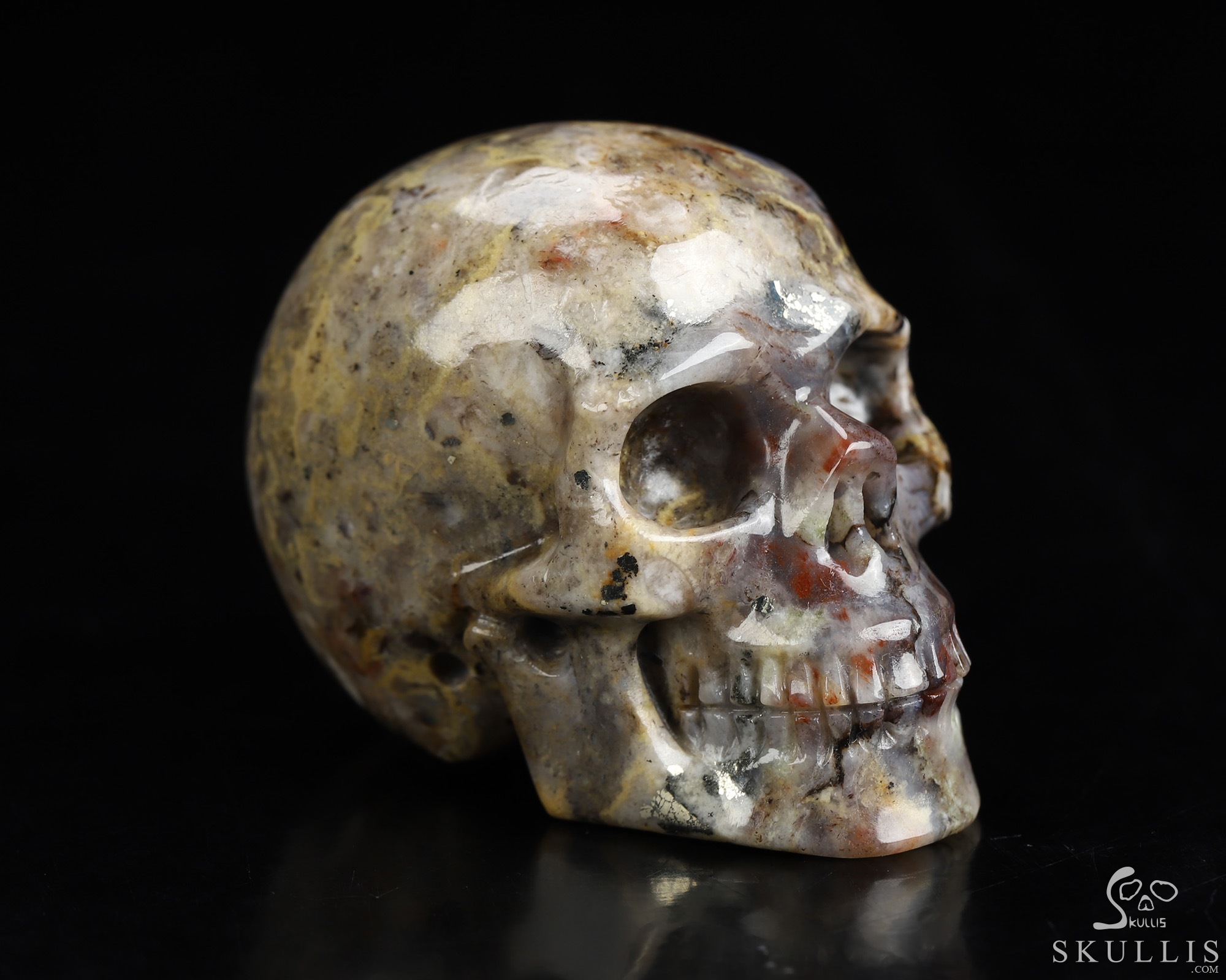 2.0" Pietersite Hand Carved Crystal Skull, Realistic, Crystal Healing 2.0" Pietersite Hand Carved Crystal Skull, Realistic, Crystal Healing
