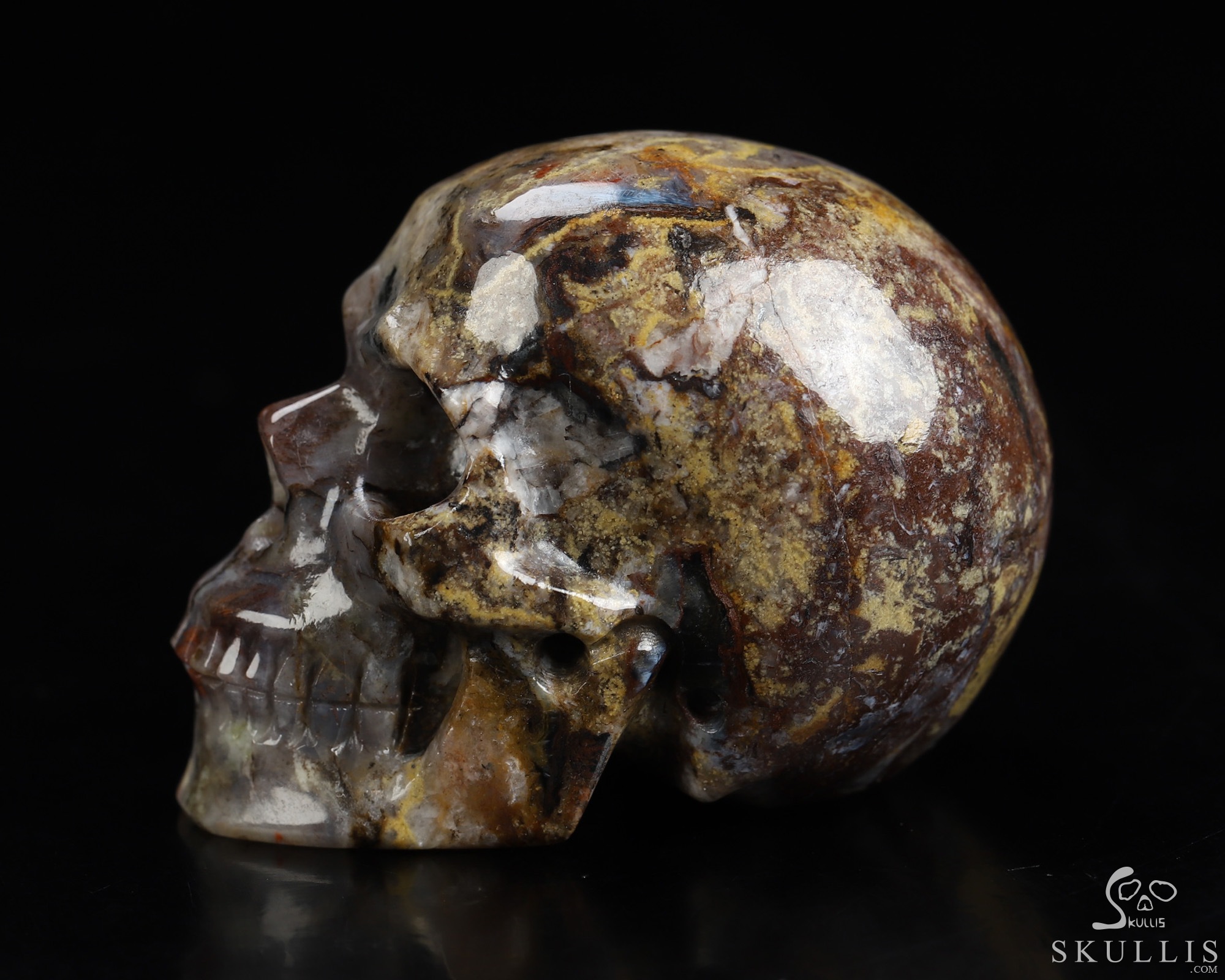 2.0" Pietersite Hand Carved Crystal Skull, Realistic, Crystal Healing 2.0" Pietersite Hand Carved Crystal Skull, Realistic, Crystal Healing