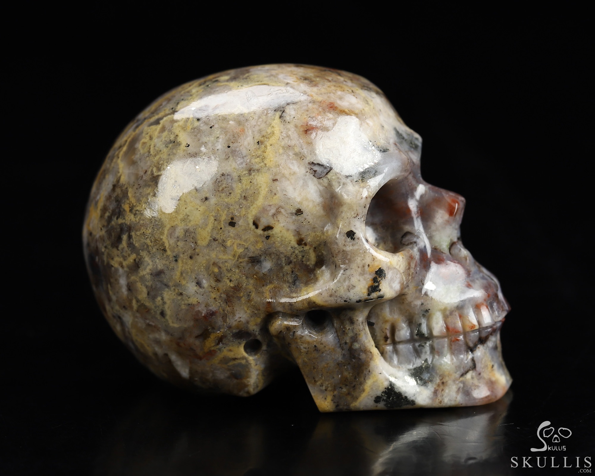 2.0" Pietersite Hand Carved Crystal Skull, Realistic, Crystal Healing 2.0" Pietersite Hand Carved Crystal Skull, Realistic, Crystal Healing