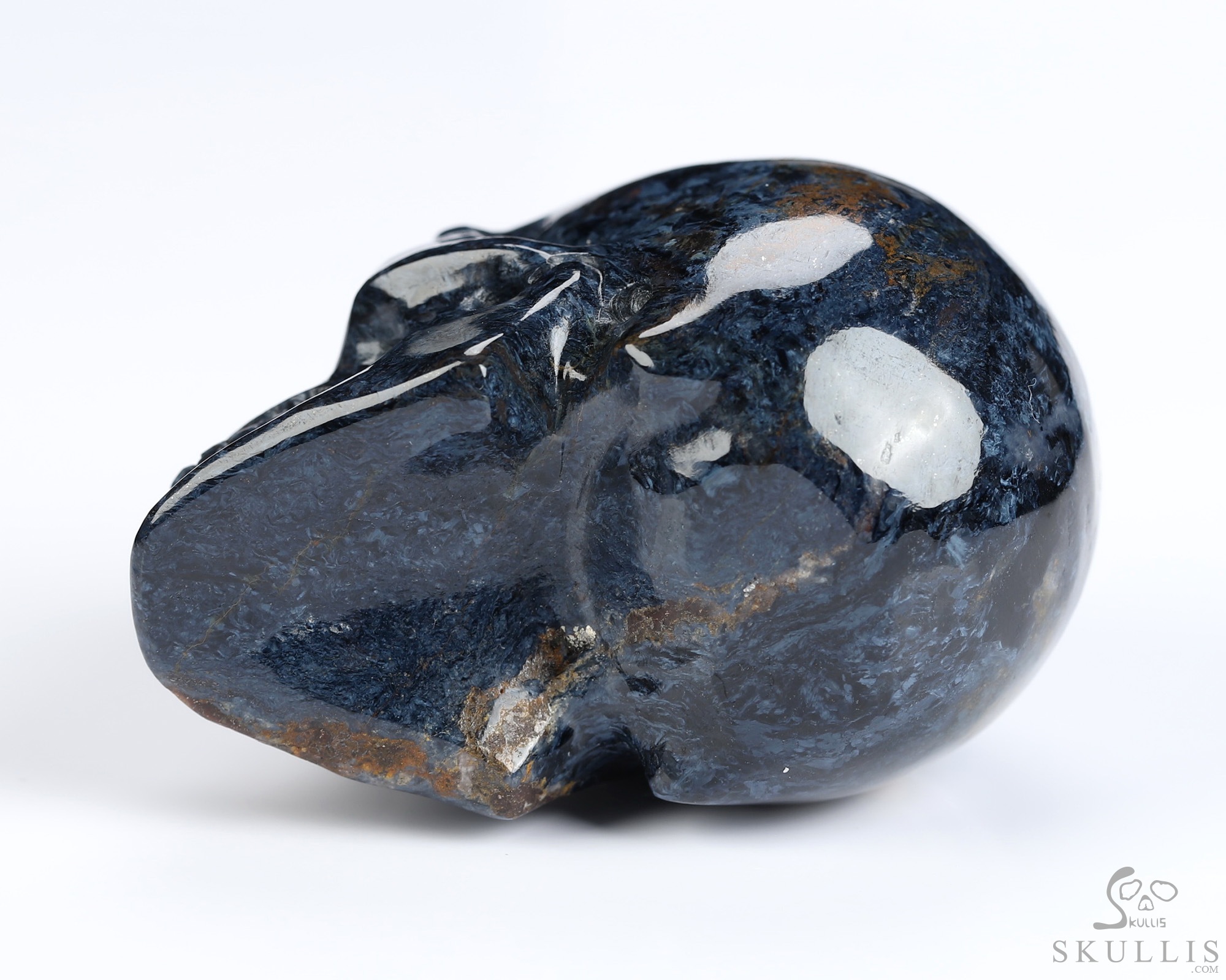 2.0" Pietersite Hand Carved Crystal Skull, Realistic, Crystal Healing 2.0" Pietersite Hand Carved Crystal Skull, Realistic, Crystal Healing