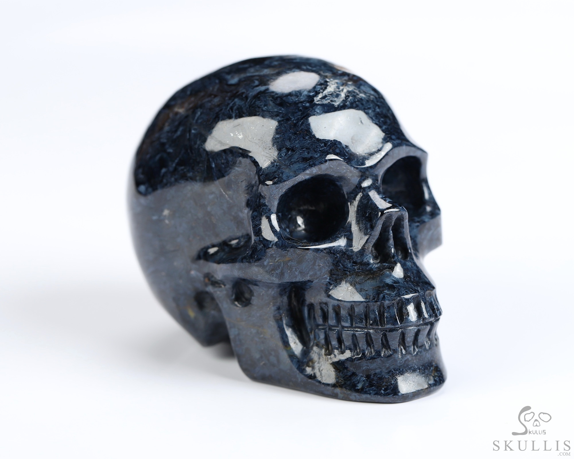 2.0" Pietersite Hand Carved Crystal Skull, Realistic, Crystal Healing 2.0" Pietersite Hand Carved Crystal Skull, Realistic, Crystal Healing