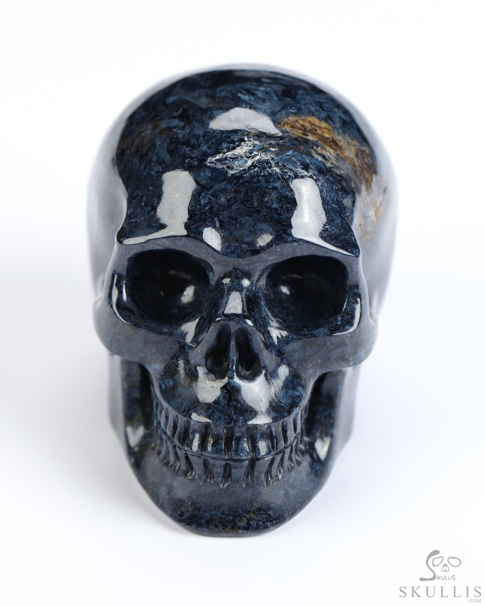 2.0" Pietersite Hand Carved Crystal Skull, Realistic, Crystal Healing 2.0" Pietersite Hand Carved Crystal Skull, Realistic, Crystal Healing