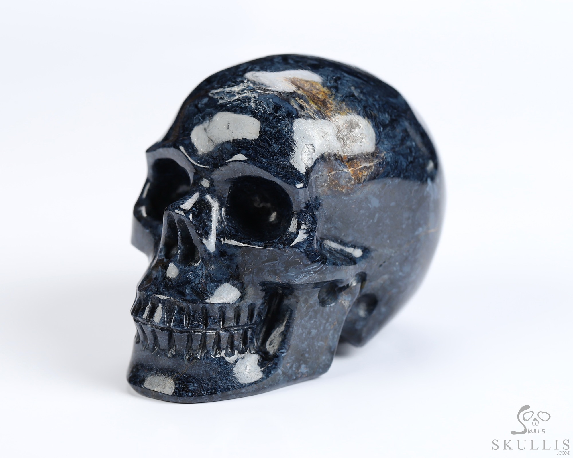 2.0" Pietersite Hand Carved Crystal Skull, Realistic, Crystal Healing 2.0" Pietersite Hand Carved Crystal Skull, Realistic, Crystal Healing