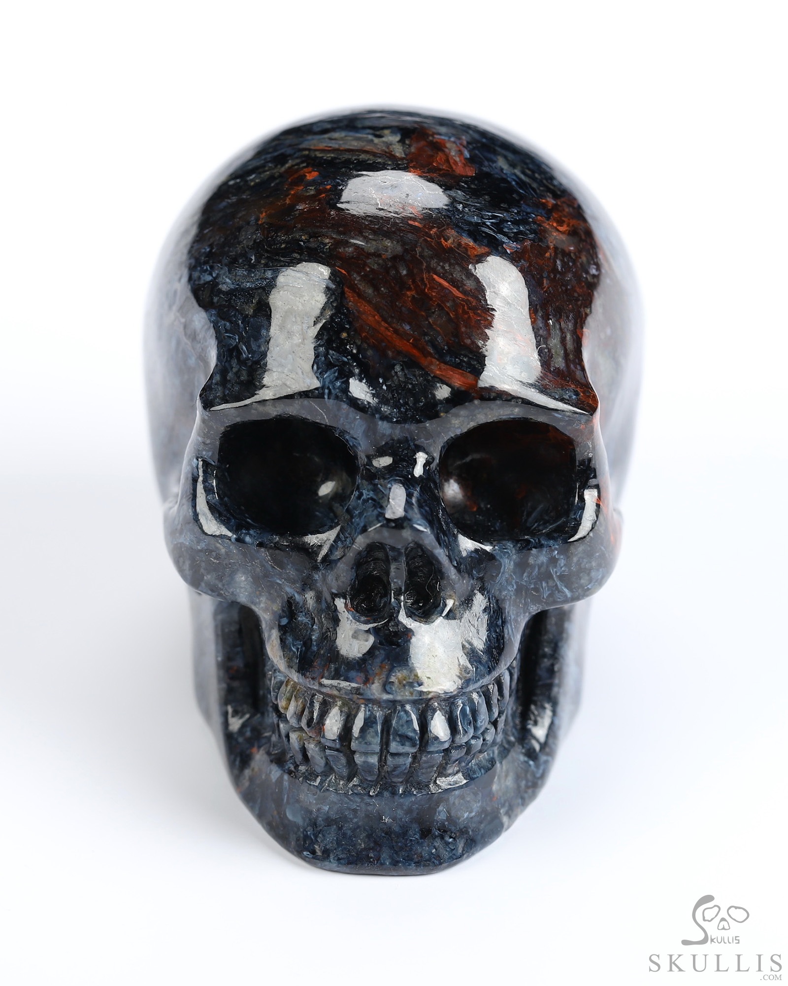 2.0" Pietersite Hand Carved Crystal Skull, Realistic, Crystal Healing 2.0" Pietersite Hand Carved Crystal Skull, Realistic, Crystal Healing