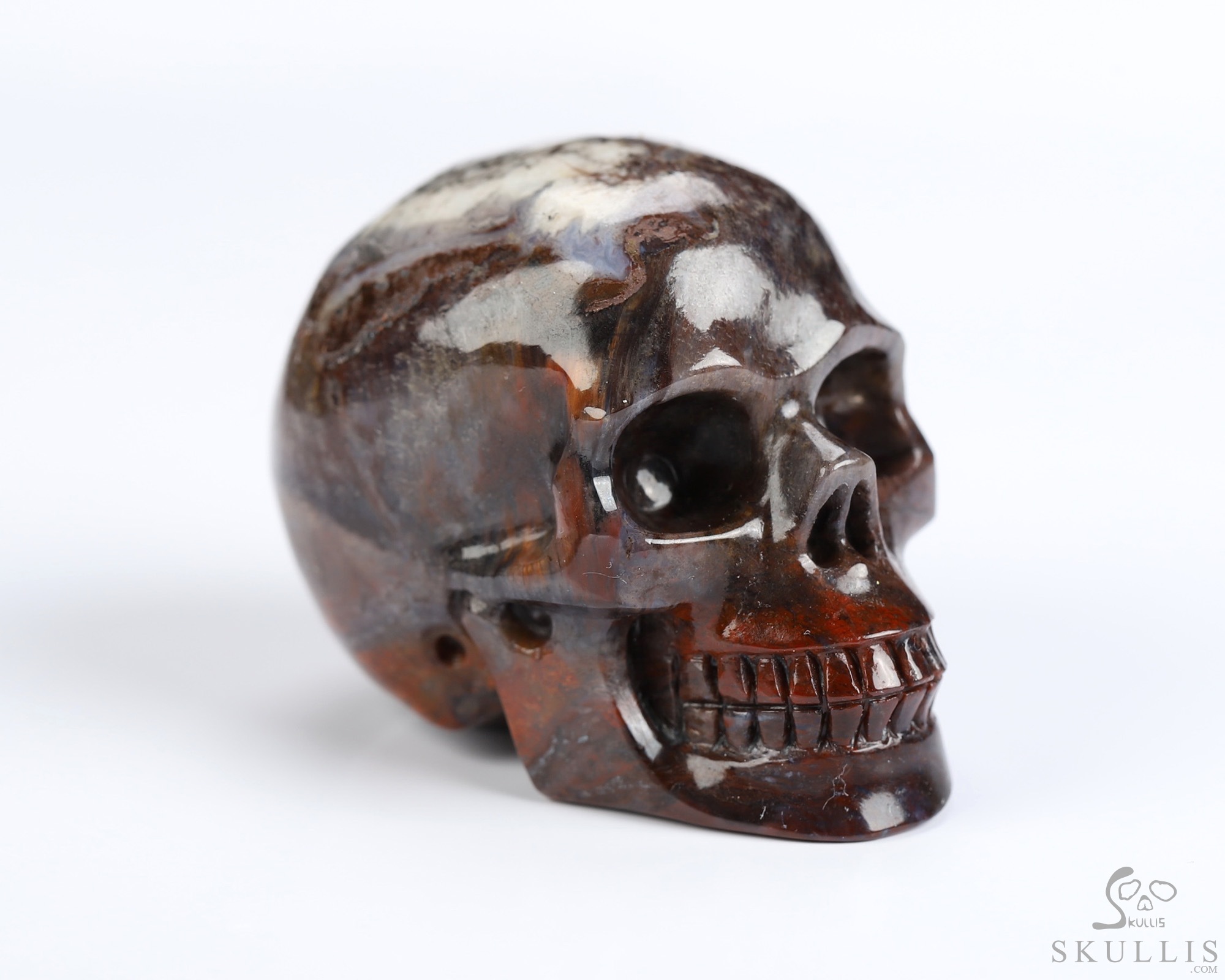 1.5" Pietersite Hand Carved Crystal Skull, Realistic, Crystal Healing 1.5" Pietersite Hand Carved Crystal Skull, Realistic, Crystal Healing