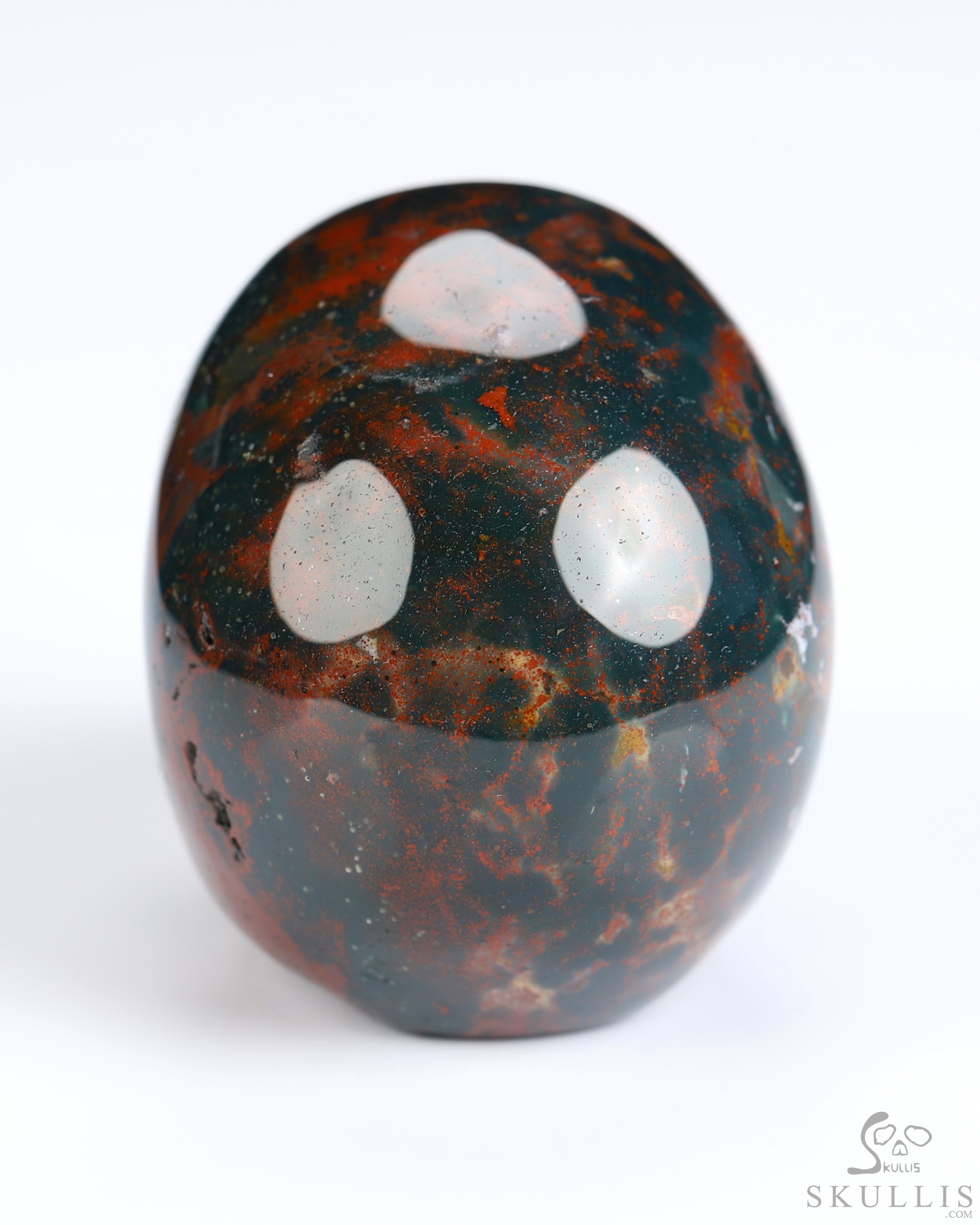 2.0" Bloodstone Hand Carved Crystal Skull, Realistic, Crystal Healing 2.0" Bloodstone Hand Carved Crystal Skull, Realistic, Crystal Healing