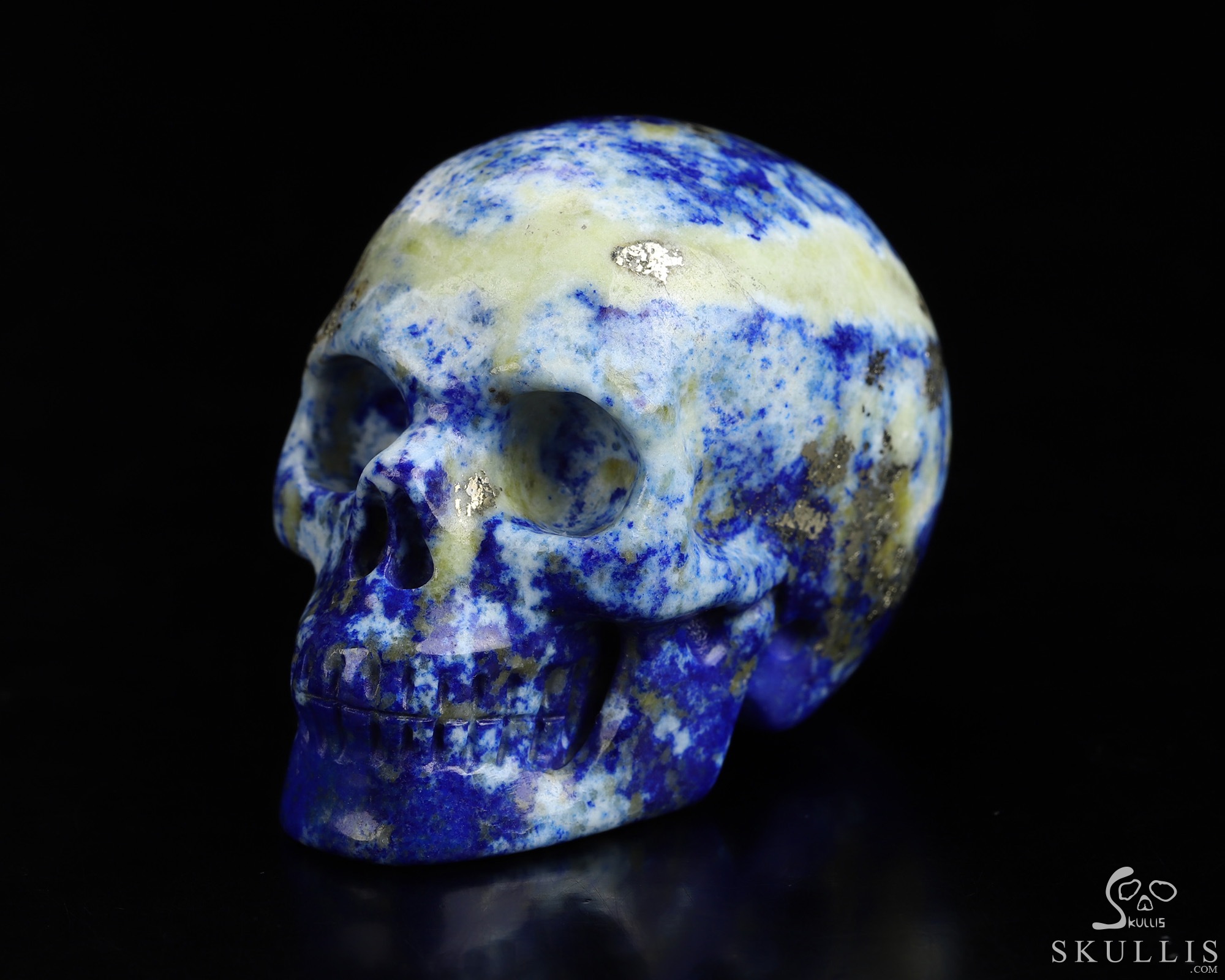 Gemstone 2.0" Lapis Lazuli Hand Carved Crystal Skull, Realistic, Crystal Healing Gemstone 2.0" Lapis Lazuli Hand Carved Crystal Skull, Realistic, Crystal Healing
