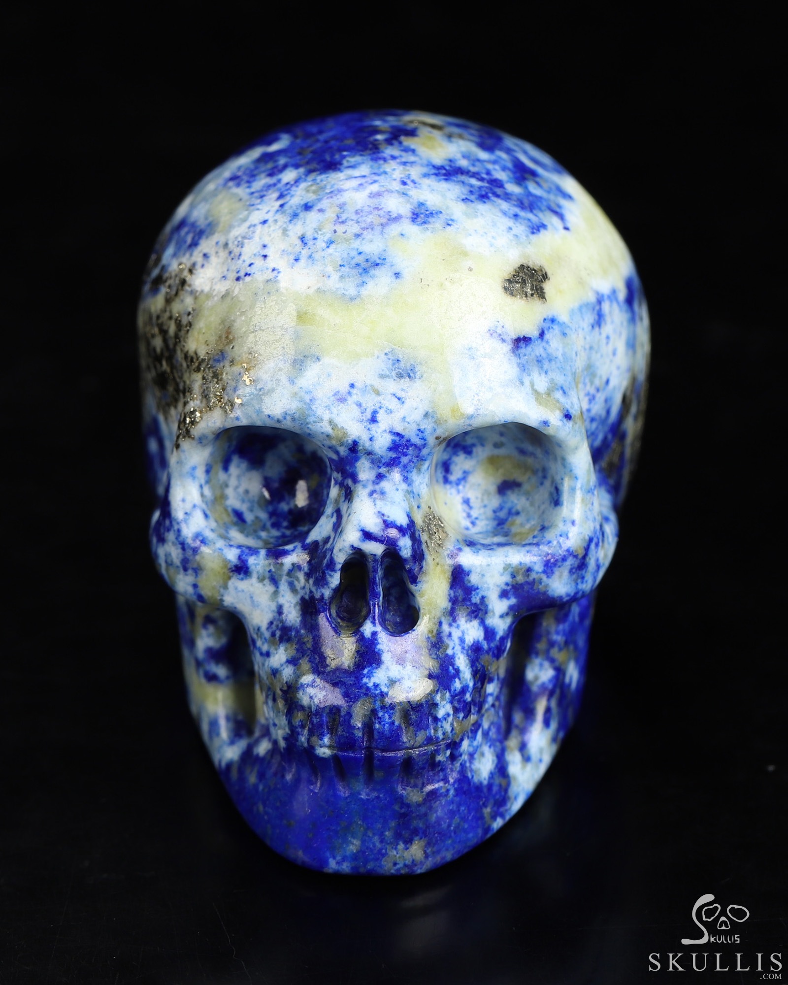 Gemstone 2.0" Lapis Lazuli Hand Carved Crystal Skull, Realistic, Crystal Healing Gemstone 2.0" Lapis Lazuli Hand Carved Crystal Skull, Realistic, Crystal Healing