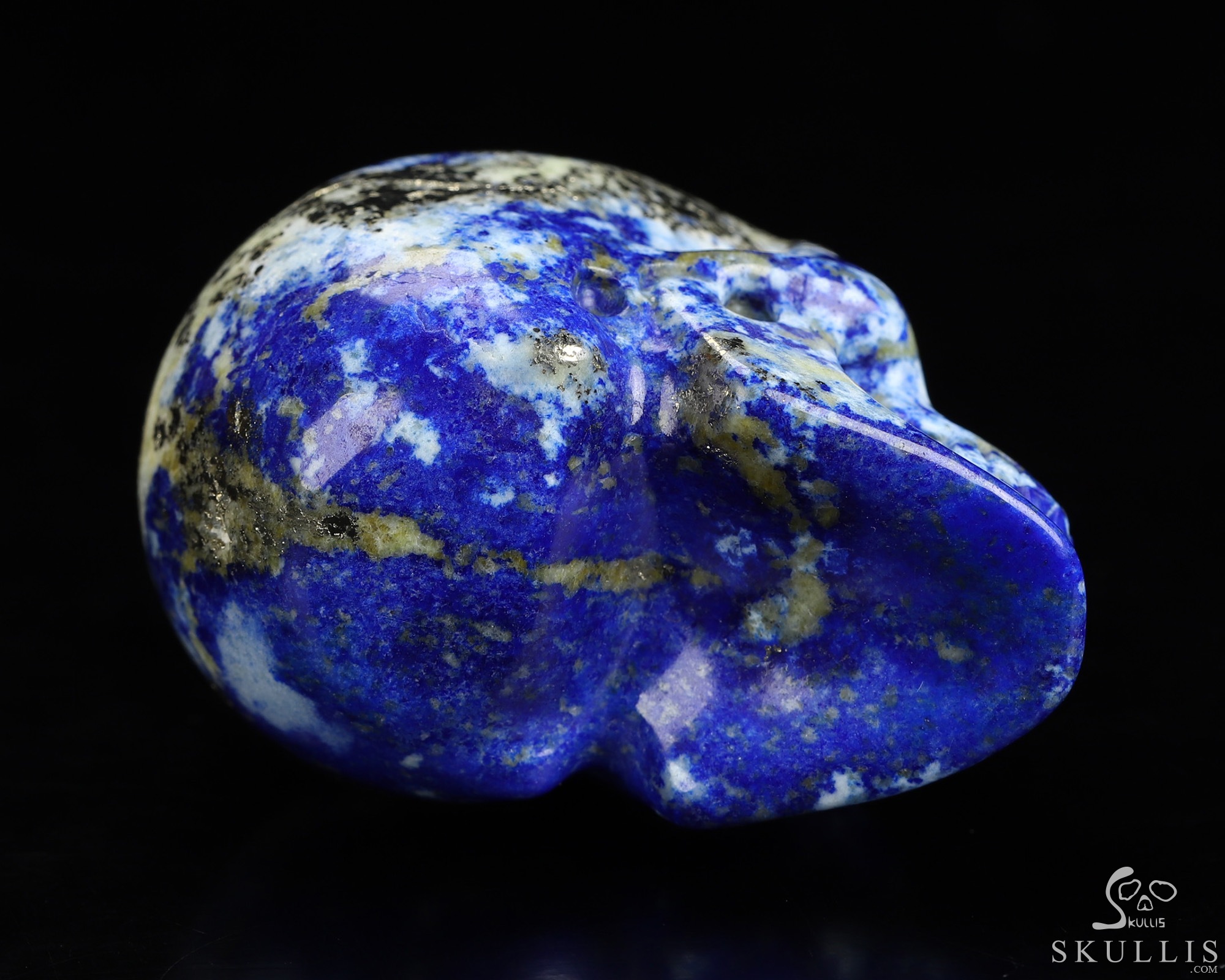 Gemstone 2.0" Lapis Lazuli Hand Carved Crystal Skull, Realistic, Crystal Healing Gemstone 2.0" Lapis Lazuli Hand Carved Crystal Skull, Realistic, Crystal Healing