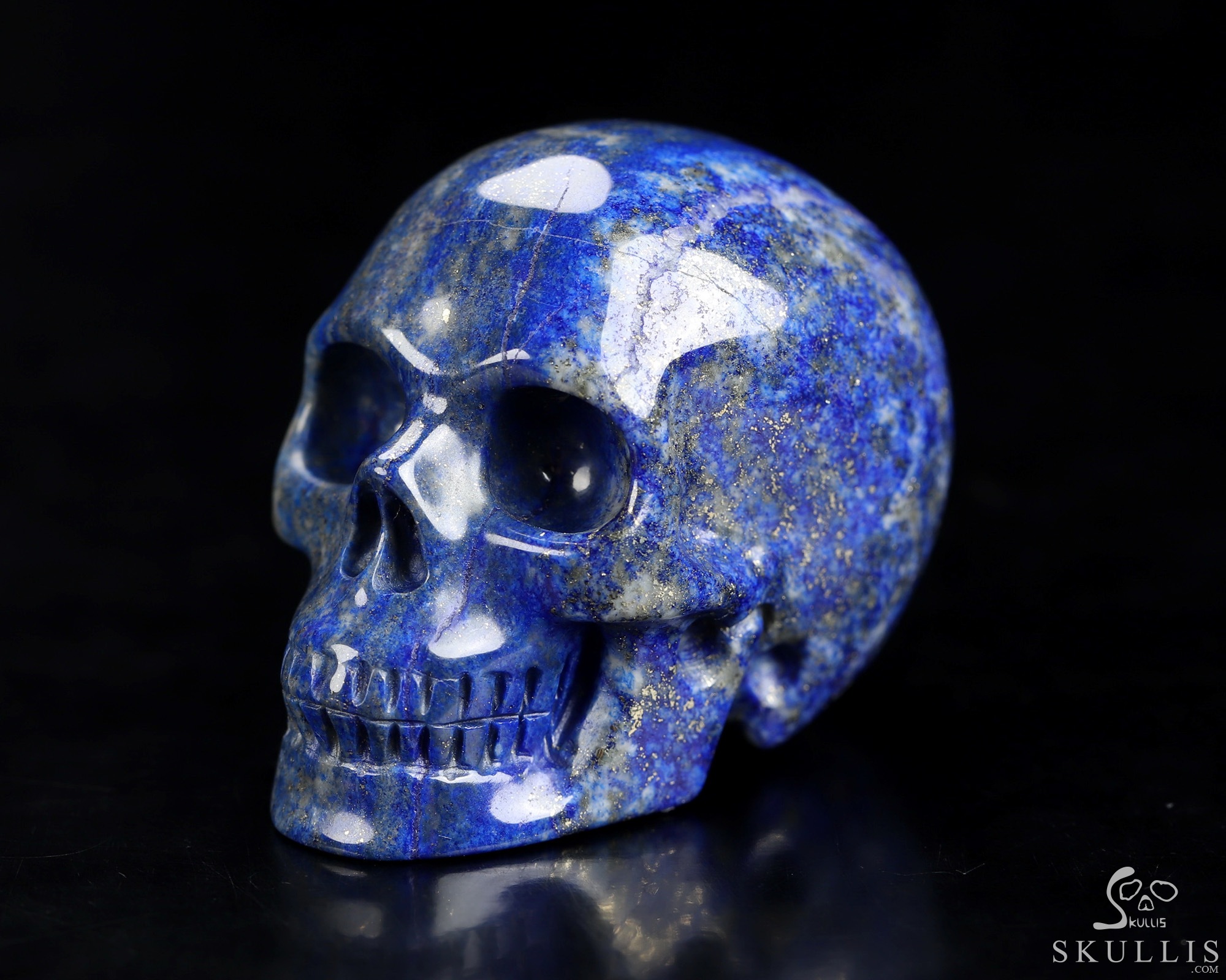 Gemstone 2.0" Lapis Lazuli Hand Carved Crystal Skull, Realistic, Crystal Healing Gemstone 2.0" Lapis Lazuli Hand Carved Crystal Skull, Realistic, Crystal Healing