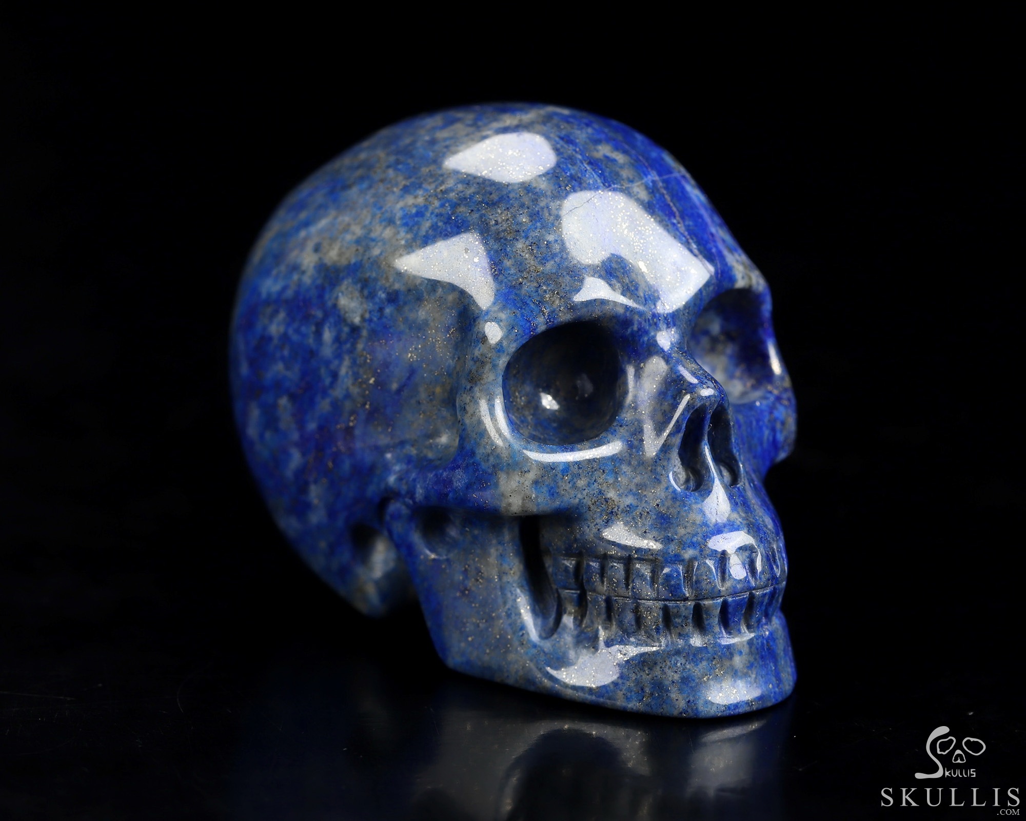 Gemstone 2.0" Lapis Lazuli Hand Carved Crystal Skull, Realistic, Crystal Healing Gemstone 2.0" Lapis Lazuli Hand Carved Crystal Skull, Realistic, Crystal Healing