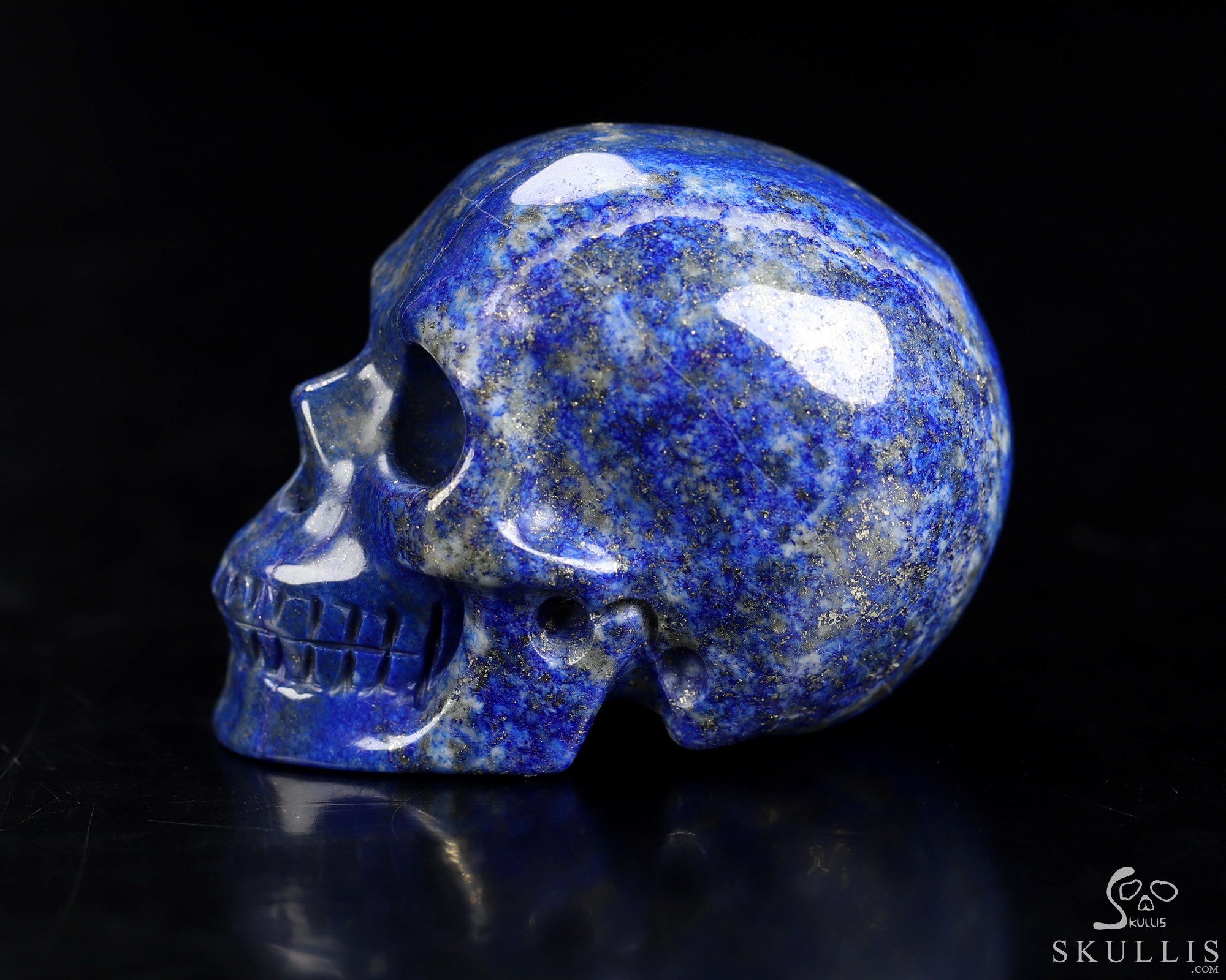 Gemstone 2.0" Lapis Lazuli Hand Carved Crystal Skull, Realistic, Crystal Healing Gemstone 2.0" Lapis Lazuli Hand Carved Crystal Skull, Realistic, Crystal Healing