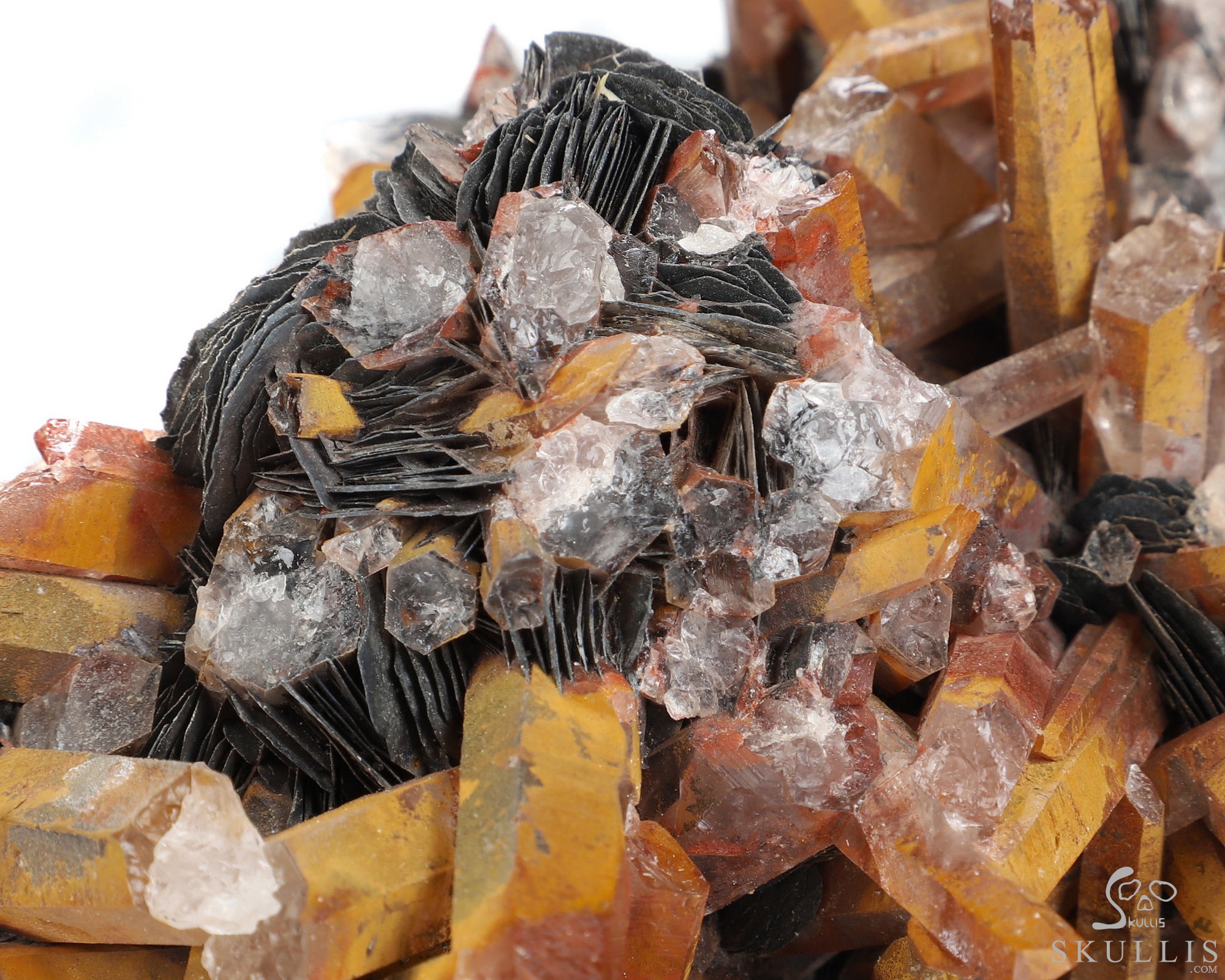 Lifesized 5.9" Limonite and Quartz Druse Hand Carved Crystal Skull, Crystal Healing Lifesized 5.9" Limonite and Quartz Druse Hand Carved Crystal Skull, Crystal Healing