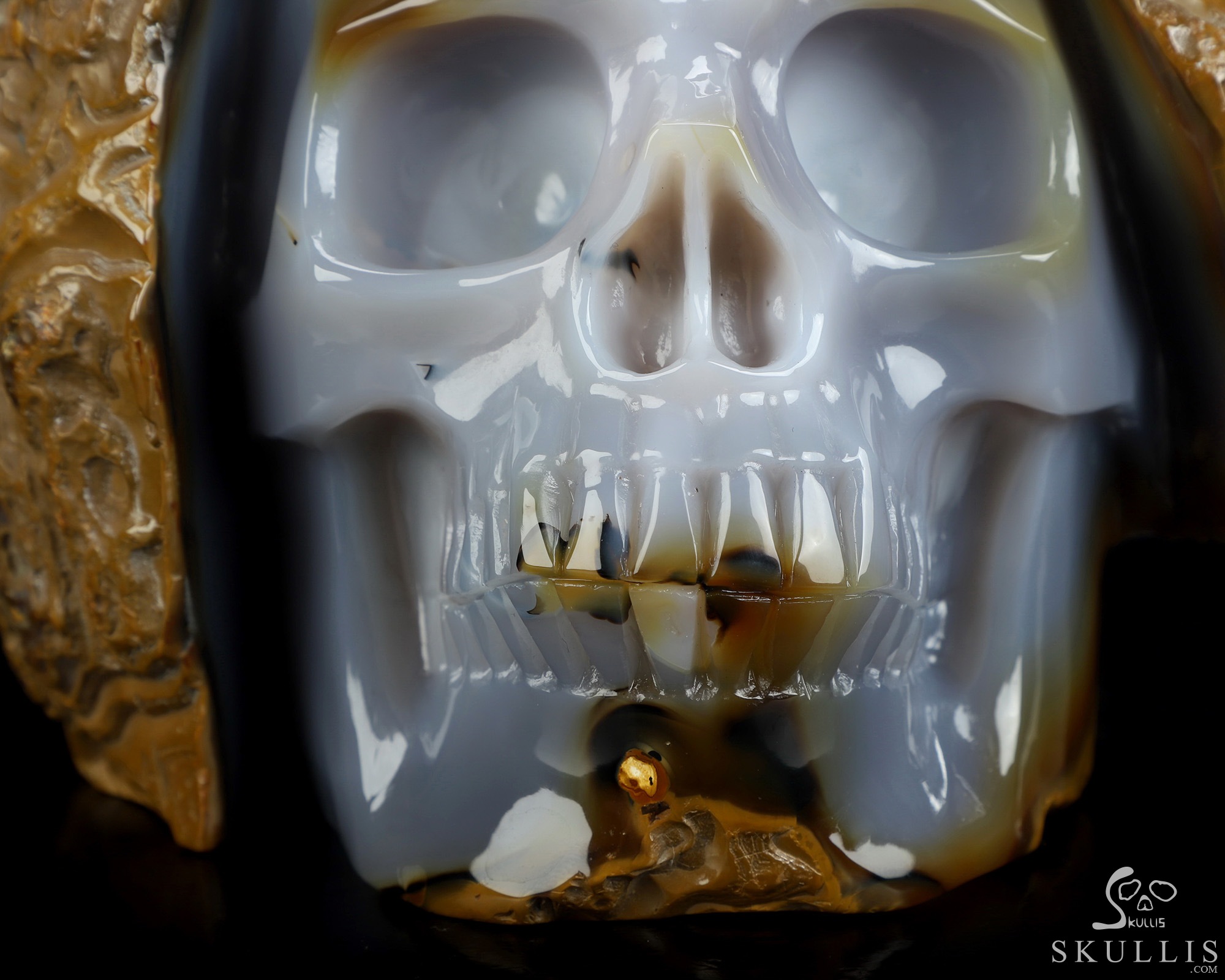 8.0" Agate Hand Carved Crystal Skull Fine Art Sculpture, Crystal Healing 8.0" Agate Hand Carved Crystal Skull Fine Art Sculpture, Crystal Healing