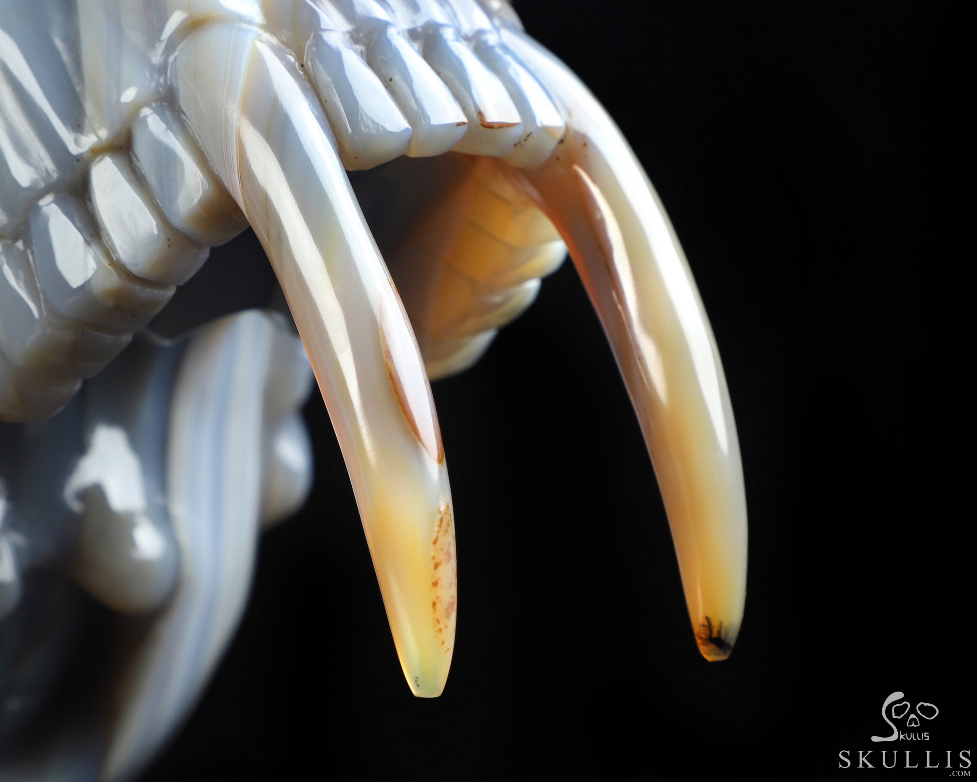 7.3" Gray & White Agate Hand Carved Crystal Skull Fine Art Sculpture, Crystal Healing 7.3" Gray & White Agate Hand Carved Crystal Skull Fine Art Sculpture, Crystal Healing