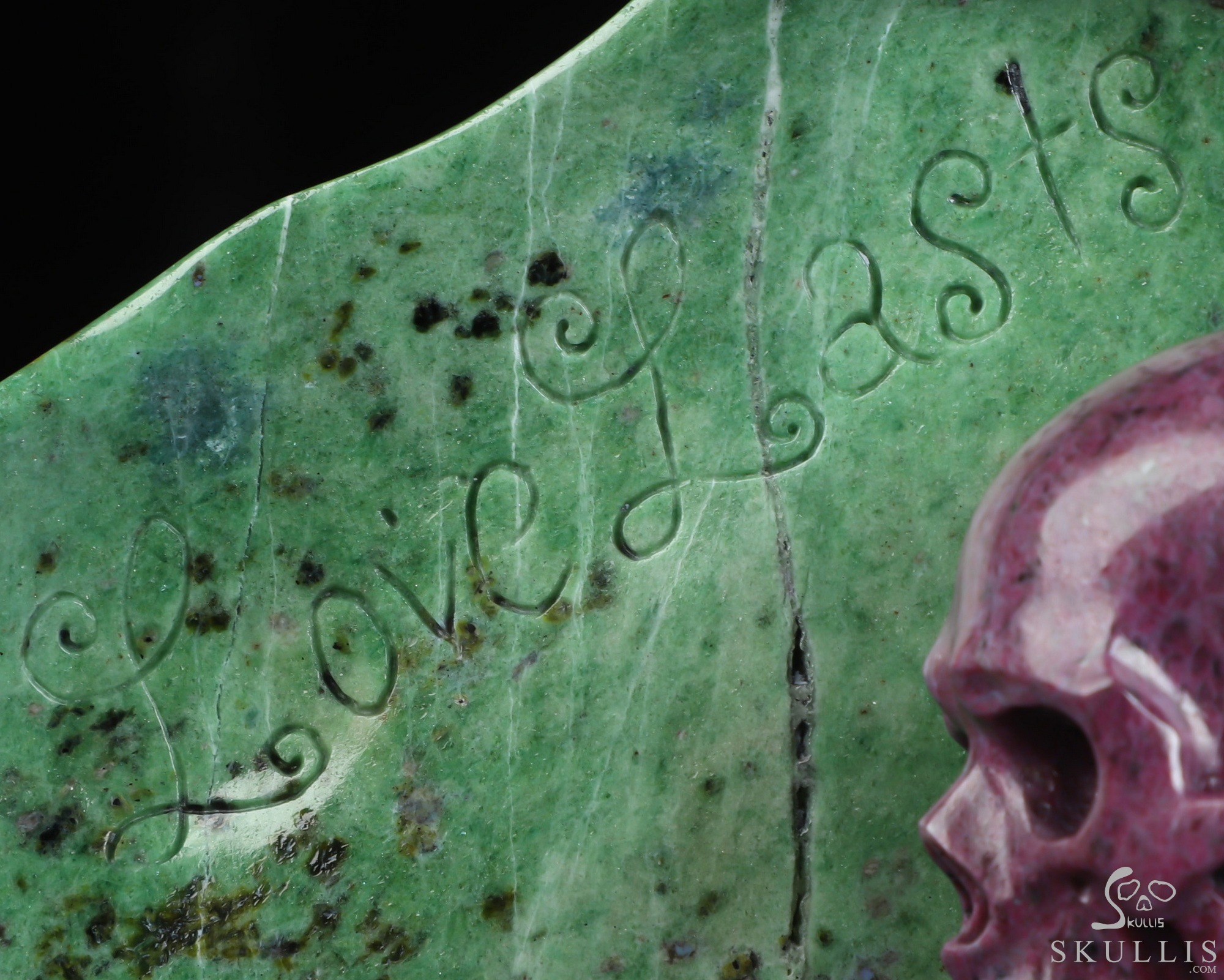 Love of Lasts, 7.0" Ruby Zoisite Hand Carved Crystal Skull Fine Art Sculpture, Crystal Healing Love of Lasts, 7.0" Ruby Zoisite Hand Carved Crystal Skull Fine Art Sculpture, Crystal Healing