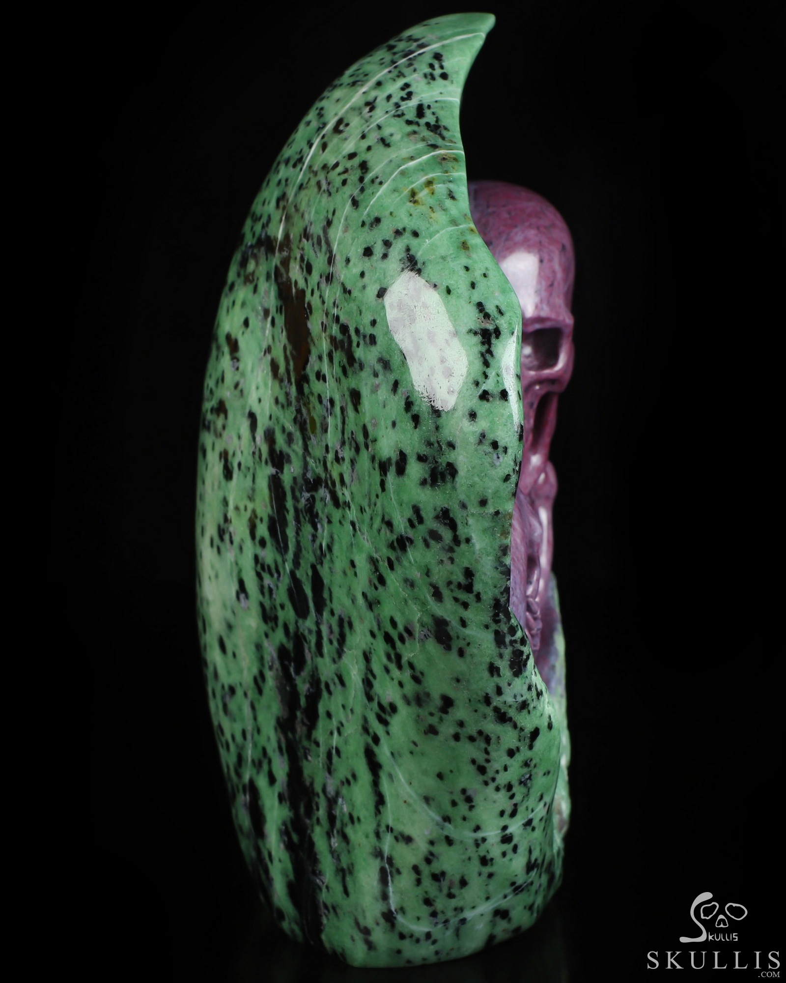Love of Lasts, 7.0" Ruby Zoisite Hand Carved Crystal Skull Fine Art Sculpture, Crystal Healing Love of Lasts, 7.0" Ruby Zoisite Hand Carved Crystal Skull Fine Art Sculpture, Crystal Healing