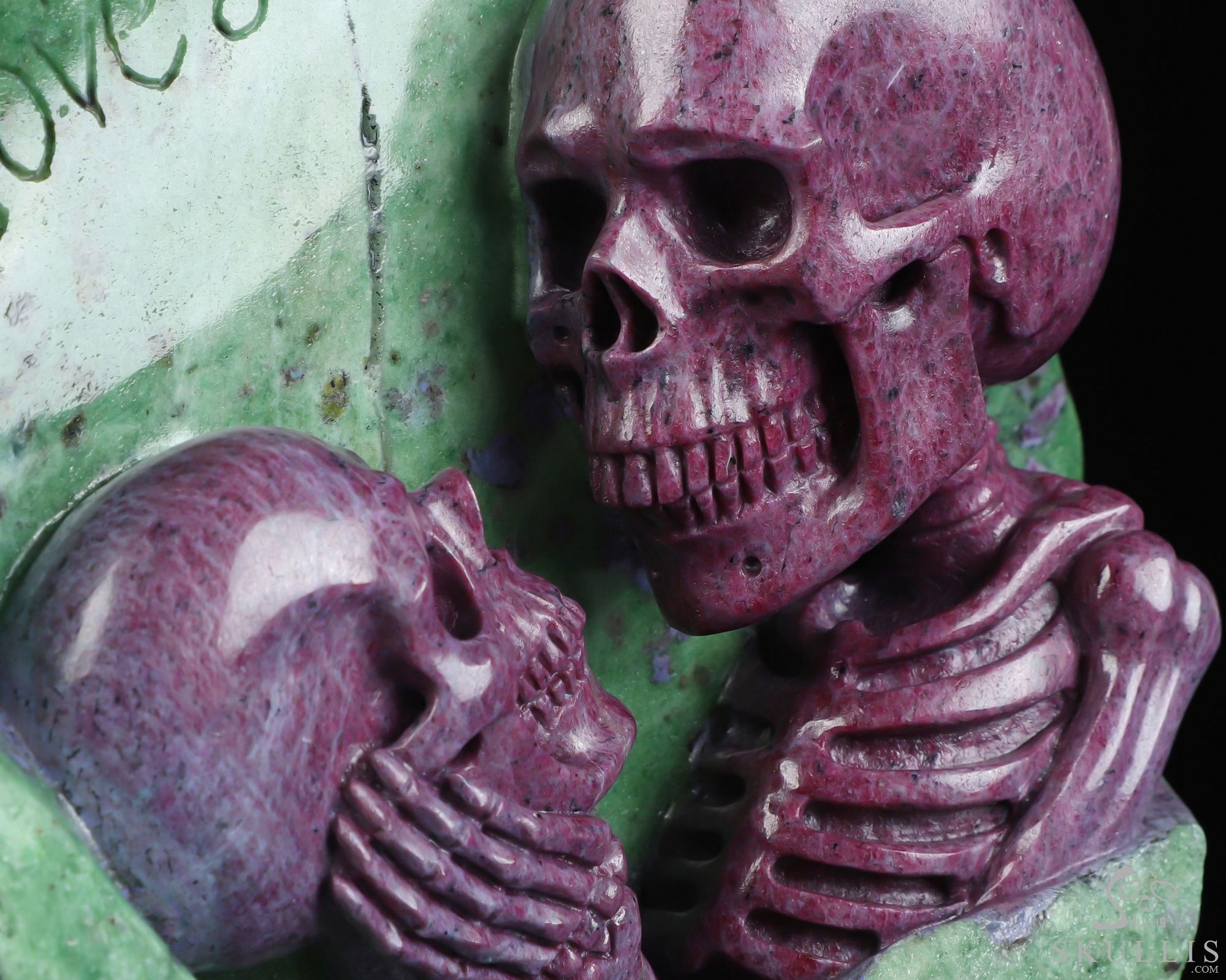 Love of Lasts, 7.0" Ruby Zoisite Hand Carved Crystal Skull Fine Art Sculpture, Crystal Healing Love of Lasts, 7.0" Ruby Zoisite Hand Carved Crystal Skull Fine Art Sculpture, Crystal Healing