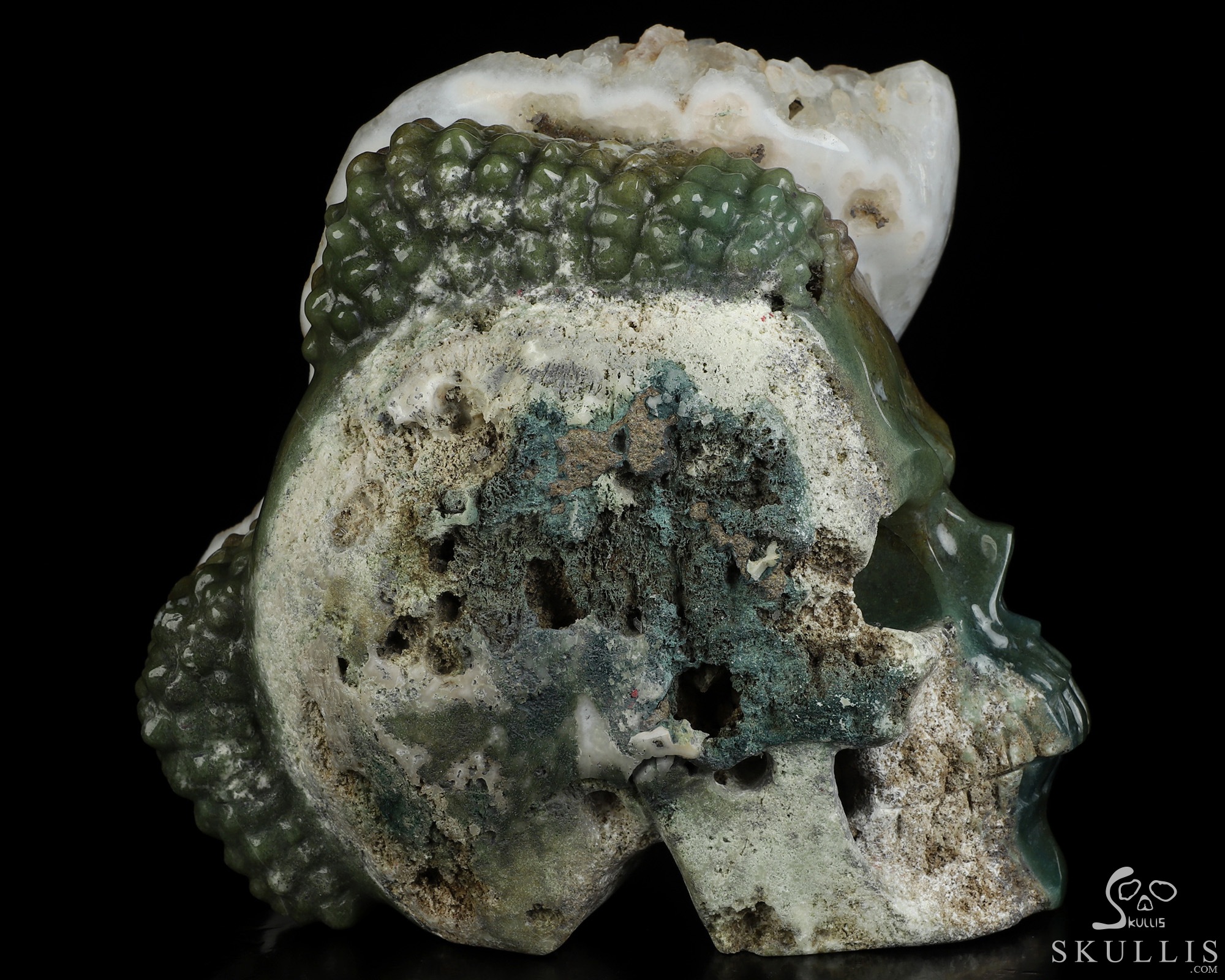 6.9" Quartz rock druse Hand Carved Crystal Skull Fine Art Sculpture, Crystal Healing 6.9" Quartz rock druse Hand Carved Crystal Skull Fine Art Sculpture, Crystal Healing