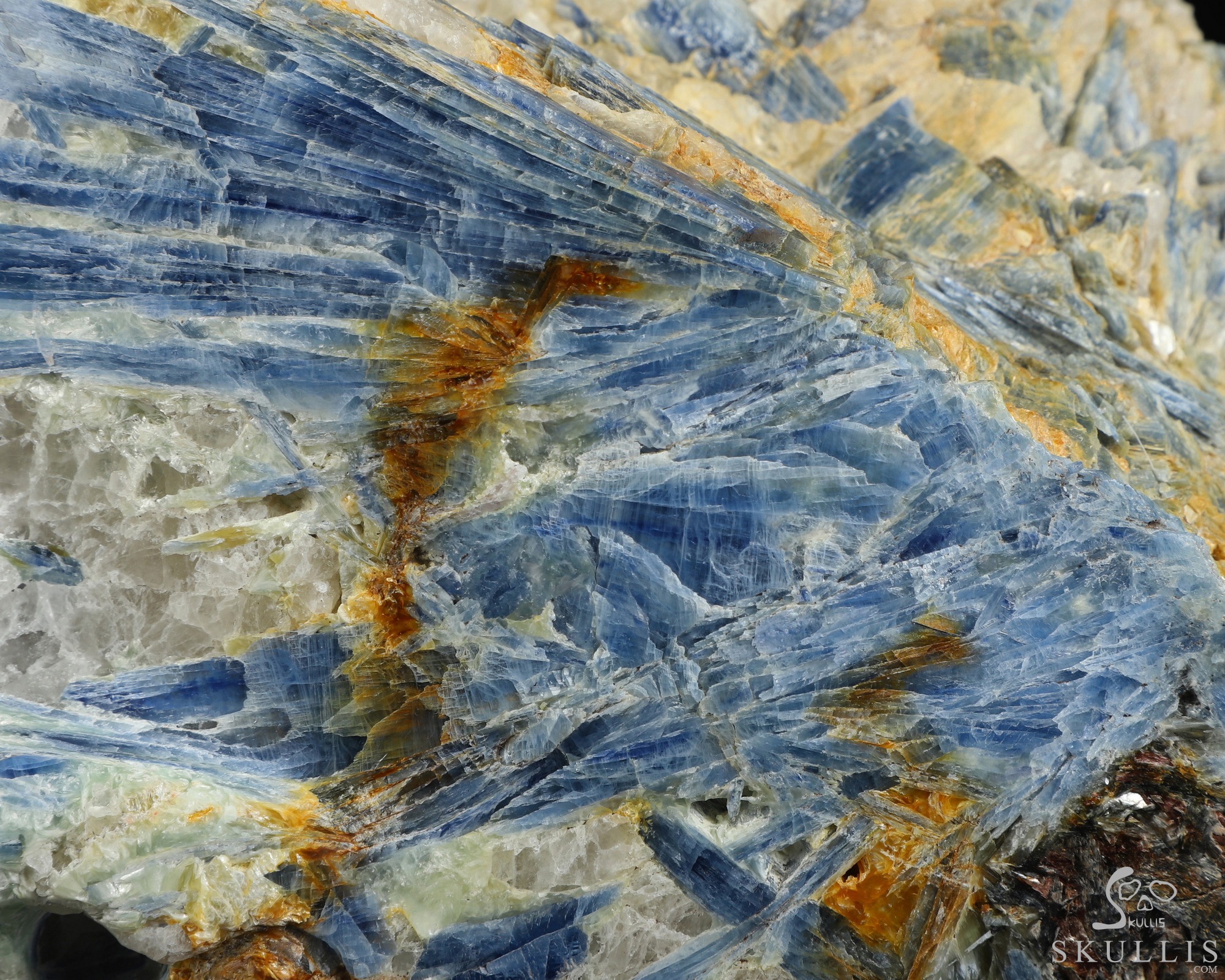 Gemstone 9.8" Kyanite Hand Carved Crystal Skull Fine Art Sculpture, Crystal Healing Gemstone 9.8" Kyanite Hand Carved Crystal Skull Fine Art Sculpture, Crystal Healing