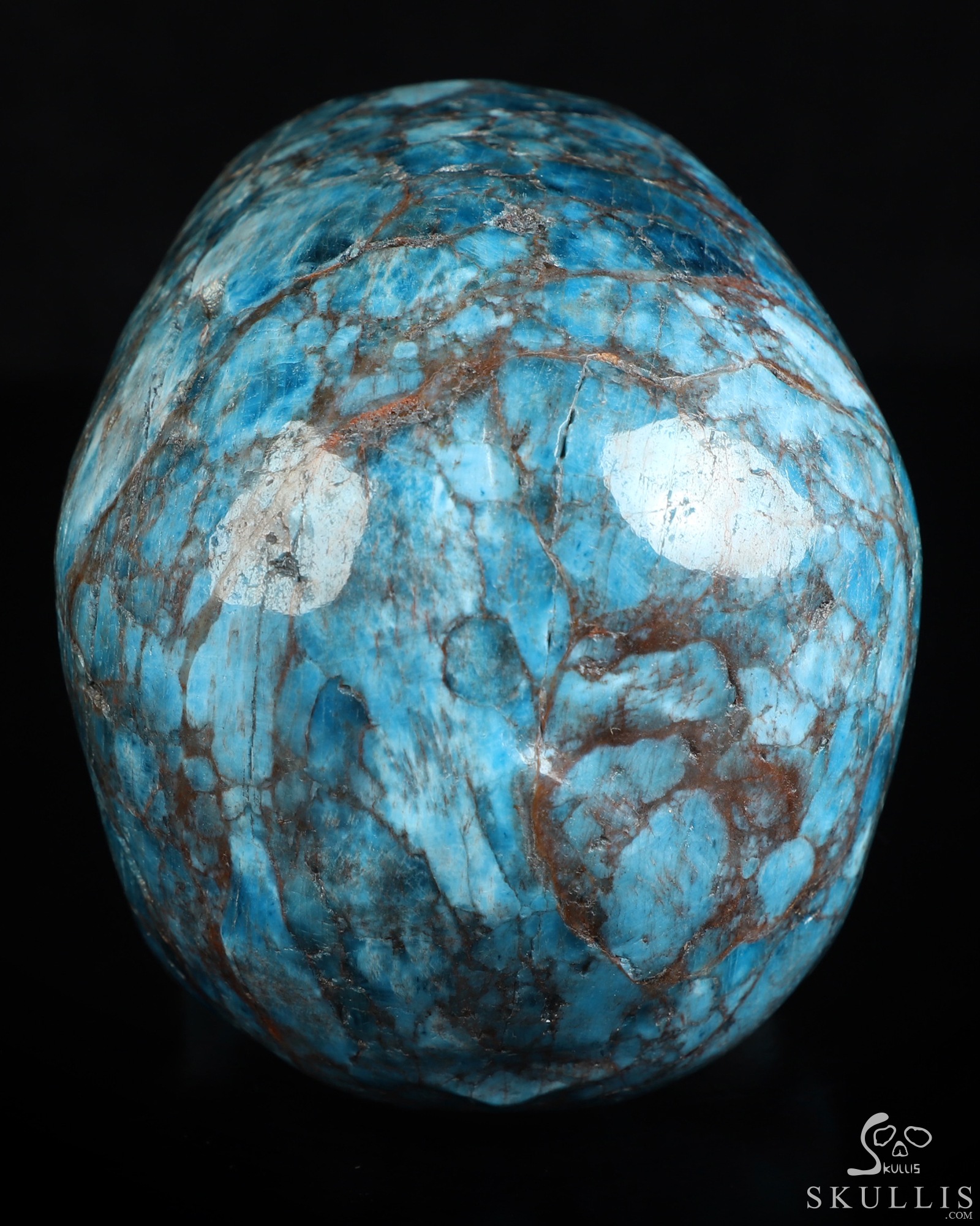 Lifesized 6.0" Blue Apatite Hand Carved Crystal Skull, Super Realistic, Crystal Healing Lifesized 6.0" Blue Apatite Hand Carved Crystal Skull, Super Realistic, Crystal Healing