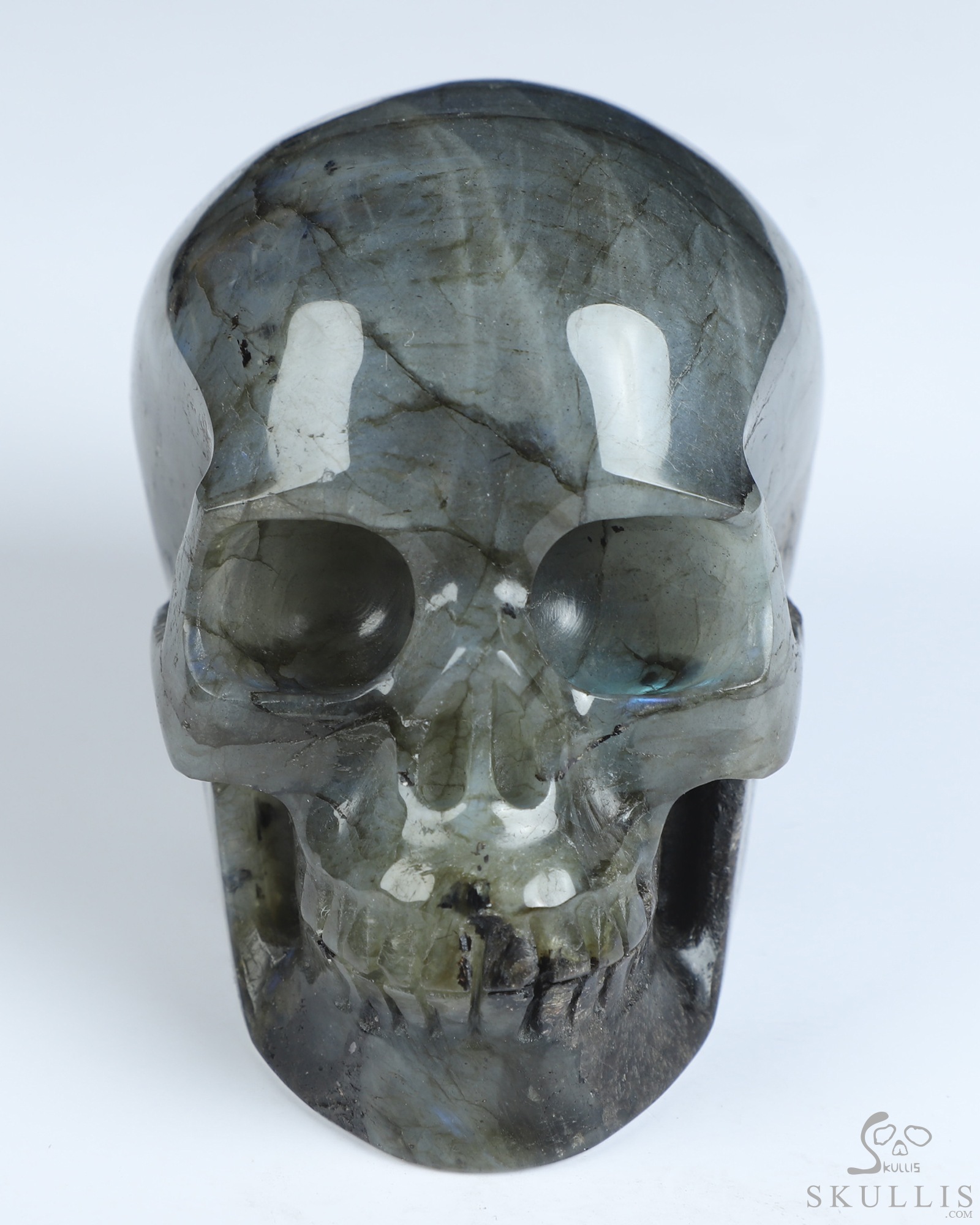 3.9" Labradorite Hand Carved Crystal Skull, Realistic, Crystal Healing 3.9" Labradorite Hand Carved Crystal Skull, Realistic, Crystal Healing