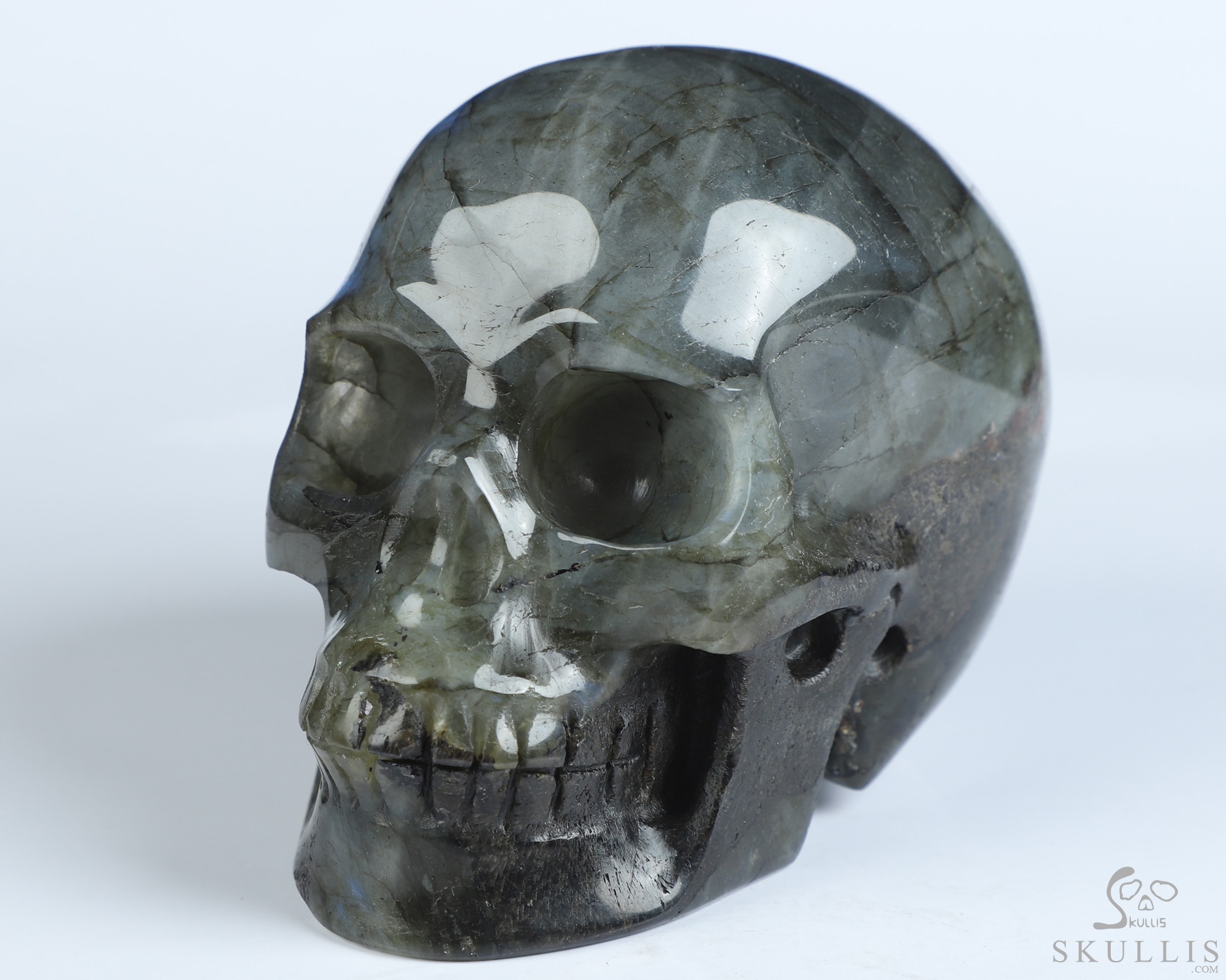 3.9" Labradorite Hand Carved Crystal Skull, Realistic, Crystal Healing 3.9" Labradorite Hand Carved Crystal Skull, Realistic, Crystal Healing