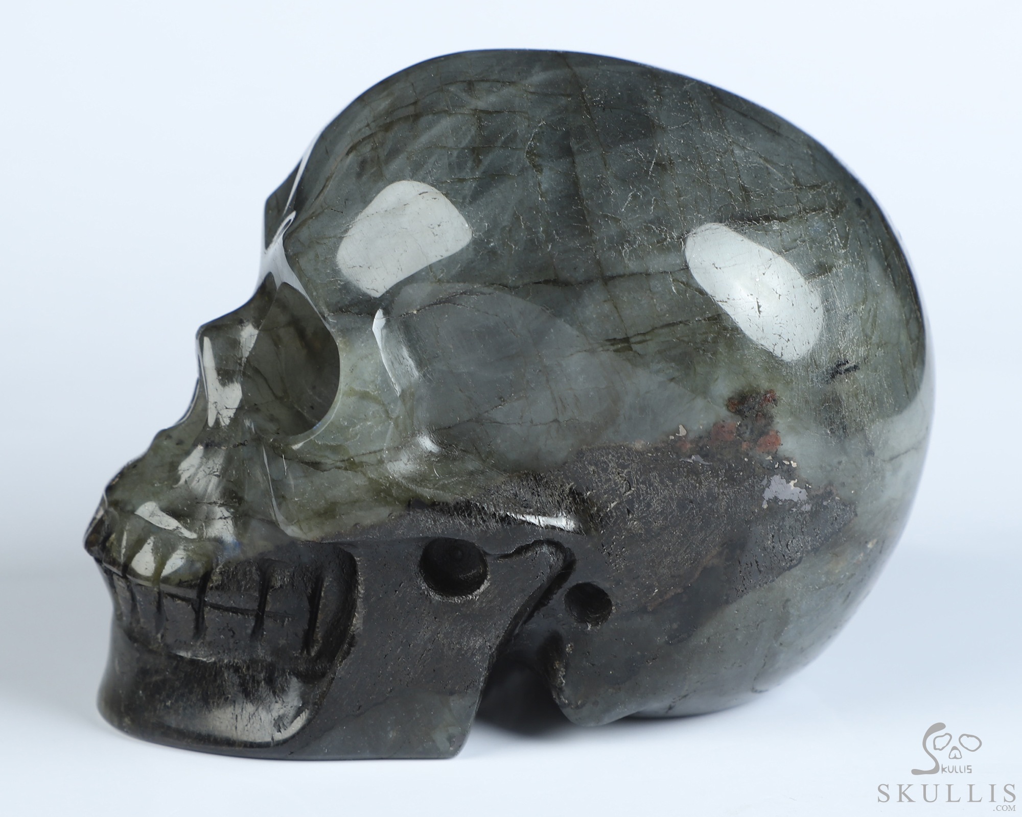 3.9" Labradorite Hand Carved Crystal Skull, Realistic, Crystal Healing 3.9" Labradorite Hand Carved Crystal Skull, Realistic, Crystal Healing