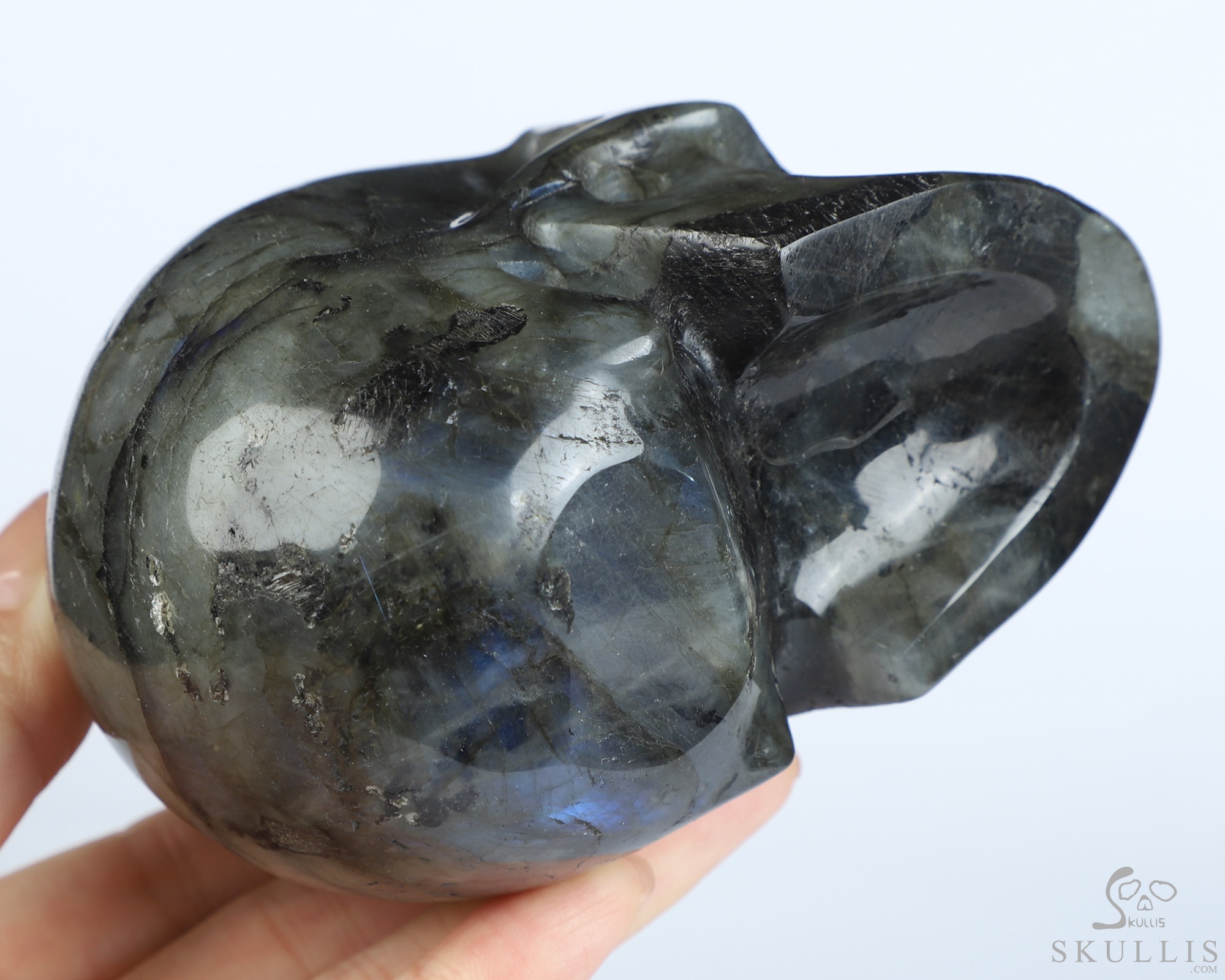 3.9" Labradorite Hand Carved Crystal Skull, Realistic, Crystal Healing 3.9" Labradorite Hand Carved Crystal Skull, Realistic, Crystal Healing