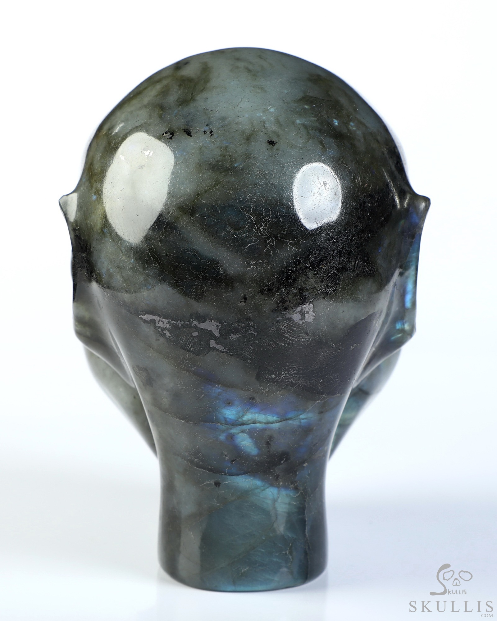 4.1" Labradorite Hand Carved Fairy Elf Alien Crystal Skull Companion Sculpture, Crystal Healing 4.1" Labradorite Hand Carved Fairy Elf Alien Crystal Skull Companion Sculpture, Crystal Healing