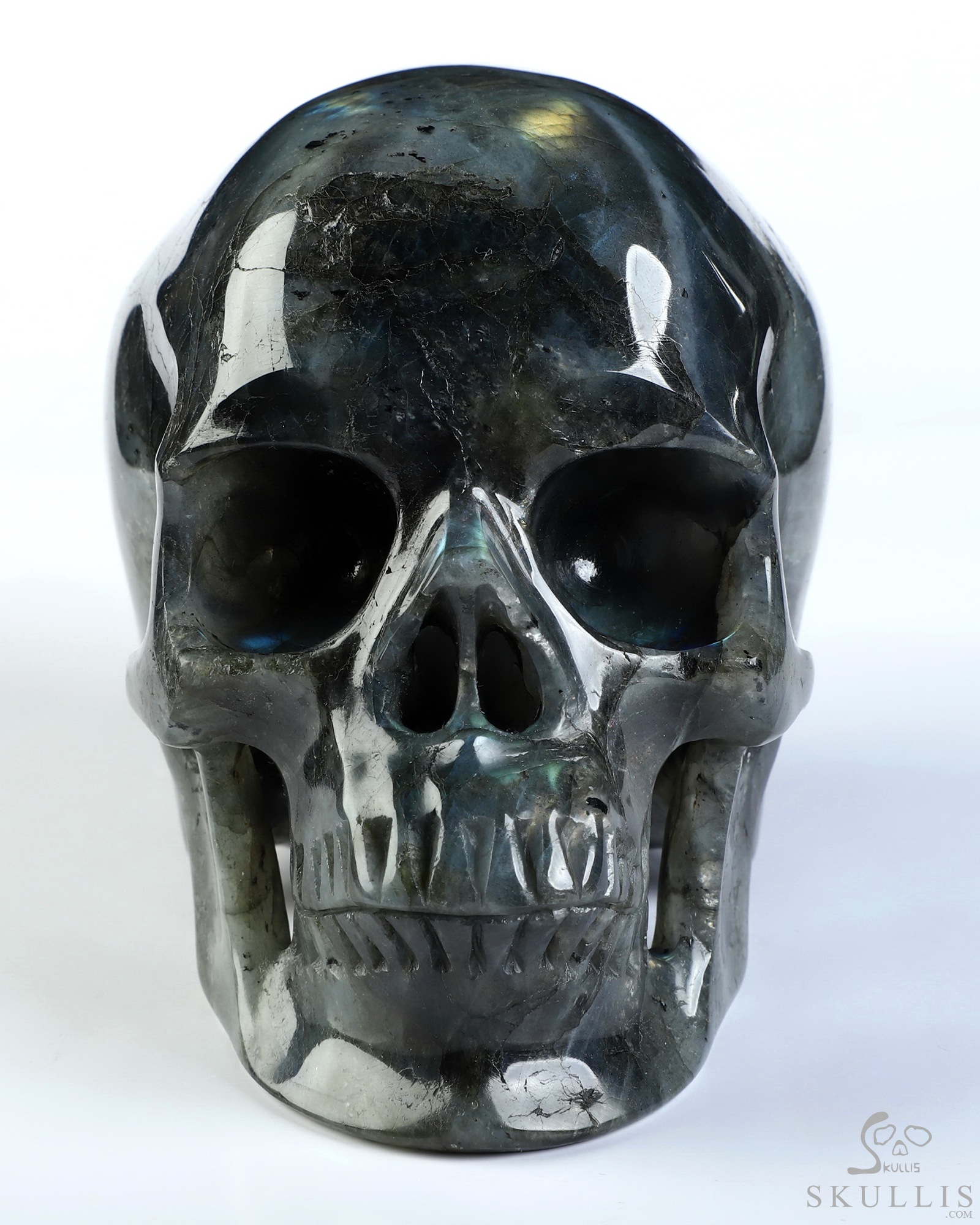 5.0" Labradorite Hand Carved Crystal Skull, Super Realistic, Crystal Healing 5.0" Labradorite Hand Carved Crystal Skull, Super Realistic, Crystal Healing